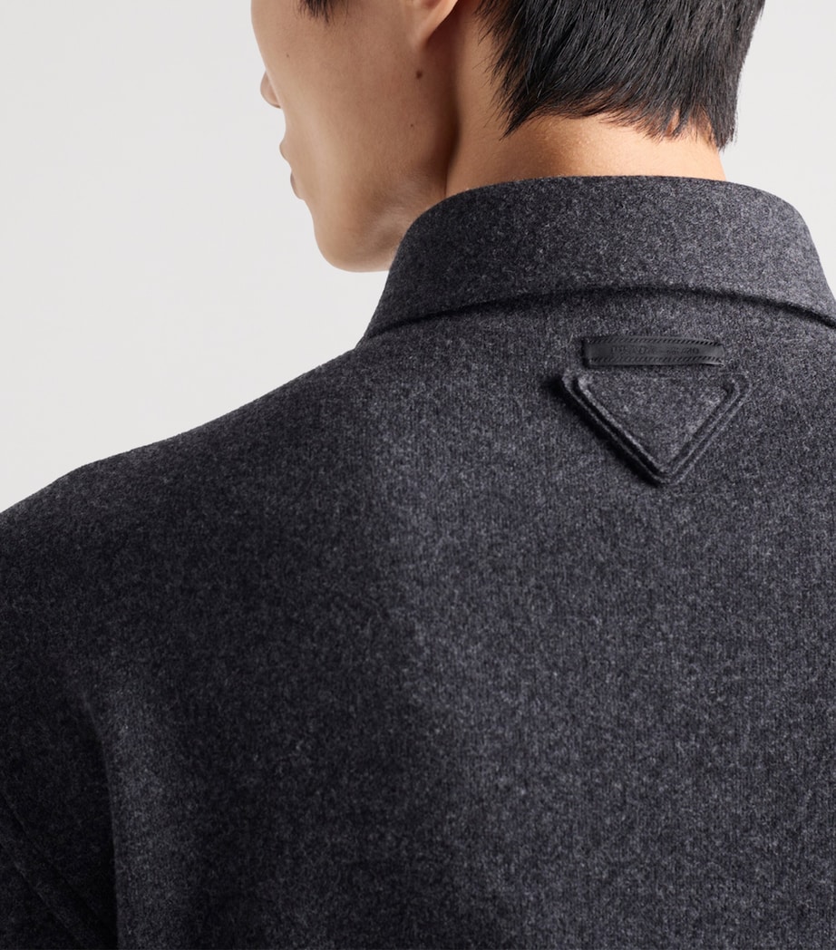 Wool-Cashmere Overshirt F0AGF Image 6