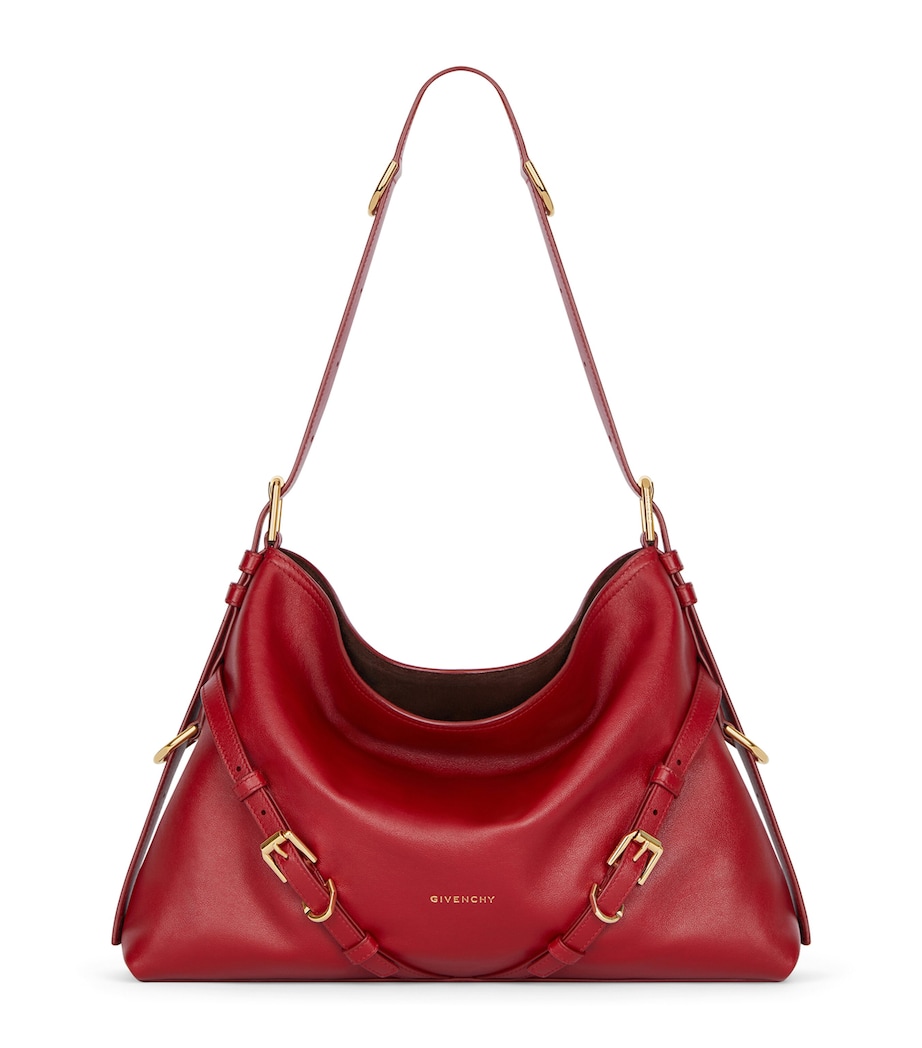 Medium Leather Voyou Top-Handle Bag DARK RED Image 1
