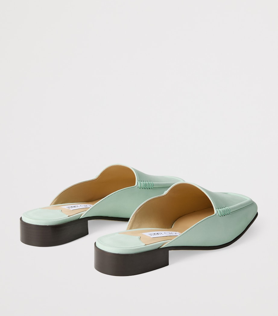 Archive Collection: Flat Nubuck Mules COOL MINT Image 4
