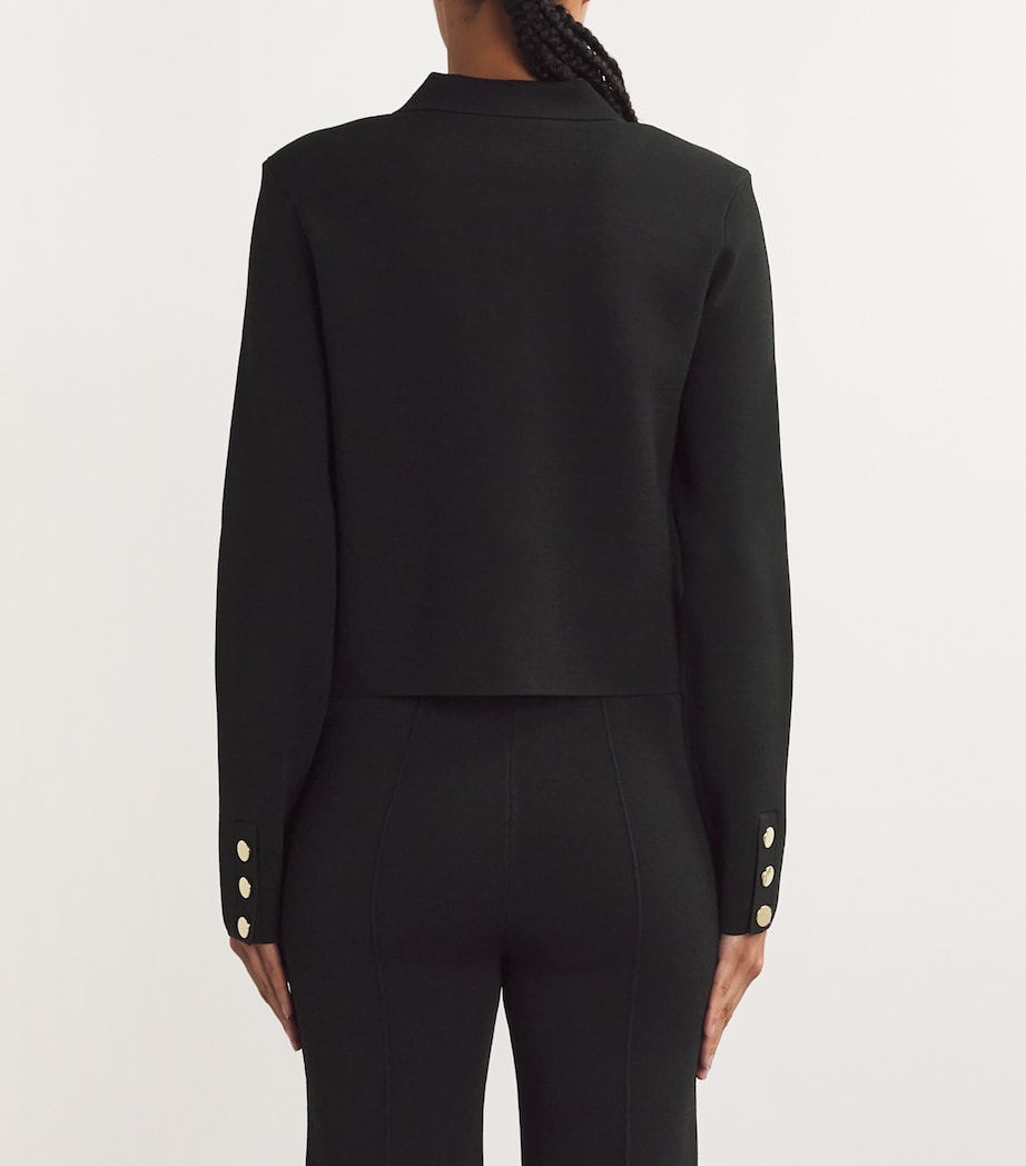Stretch-Knit Katia Jacket BLACK Image 4