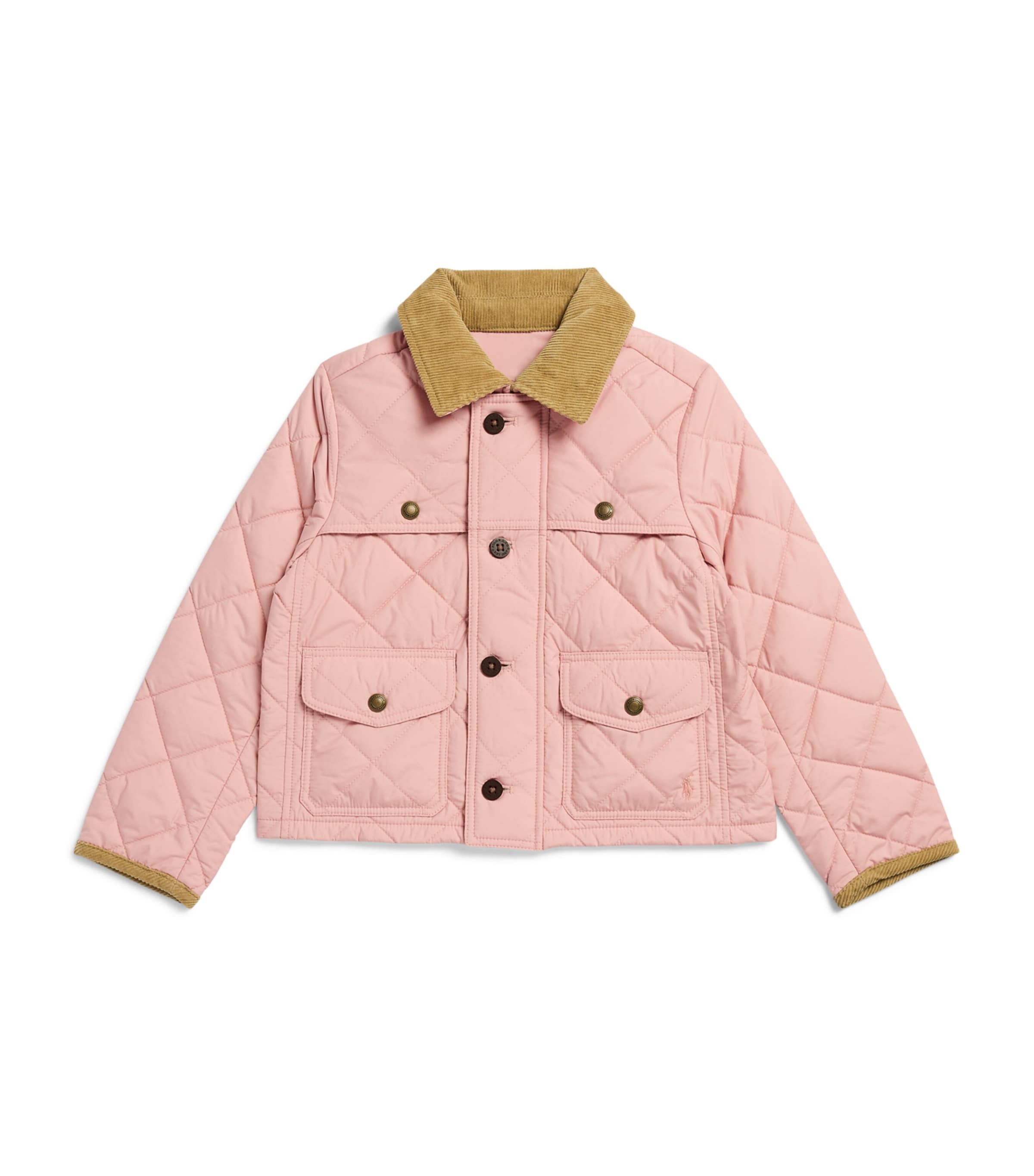 Ralph Lauren Kids Corduroy-Trim PufferJacket (2-6 Years) Adirondack Rose
