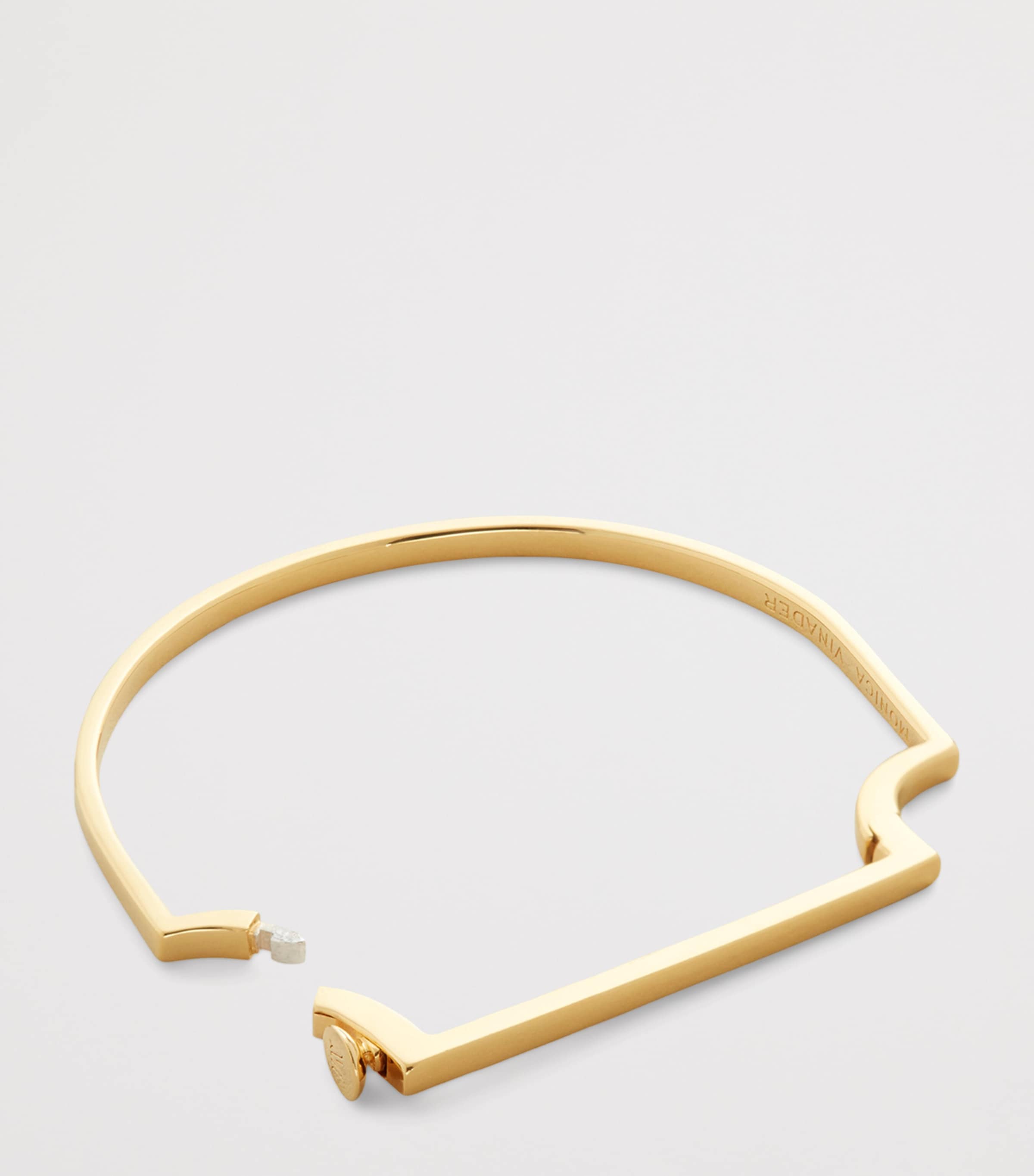 Monica Vinader Gold Vermeil Signature Slim Bangle Gold Vermeil Image 2