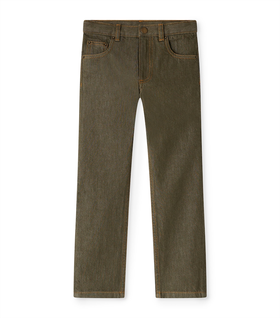 Dyed Denim Jeans (4-8 Years) KAKI FONCE Image 1