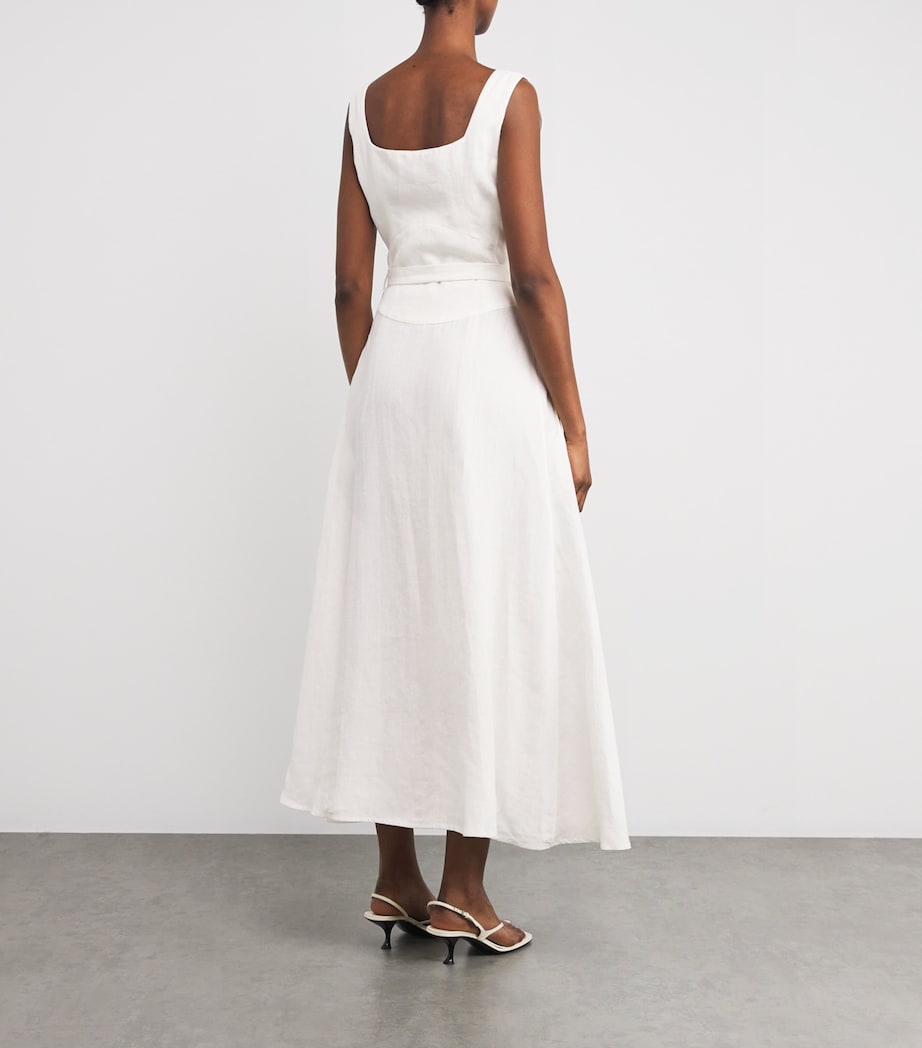 Le Kasha White Organic Linen Subu Maxi Dress | Harrods PA Le Kasha White Organic Linen Subu Maxi Dress | Harrods PA