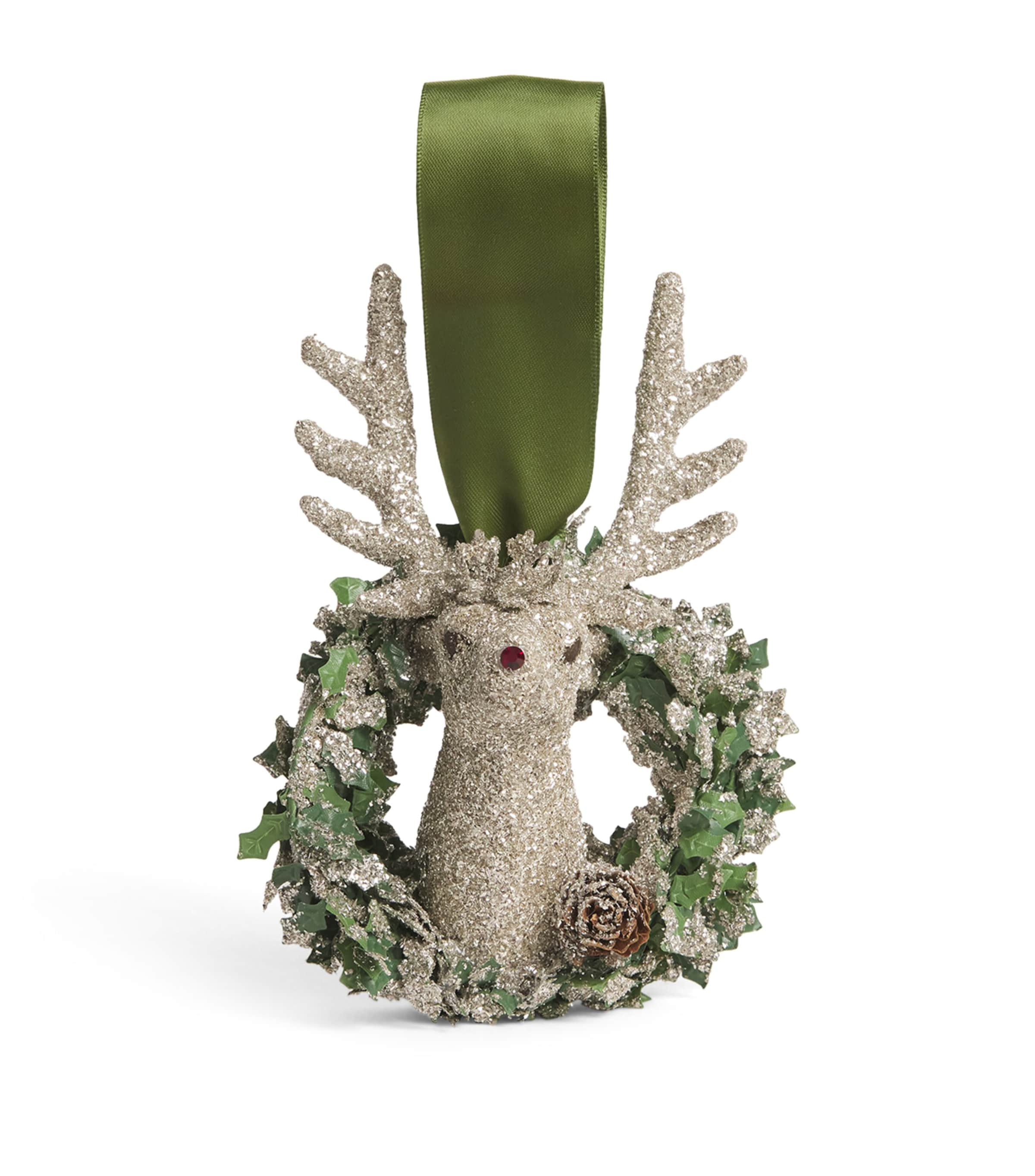 Harrods Wreath Tree Decoration In Green