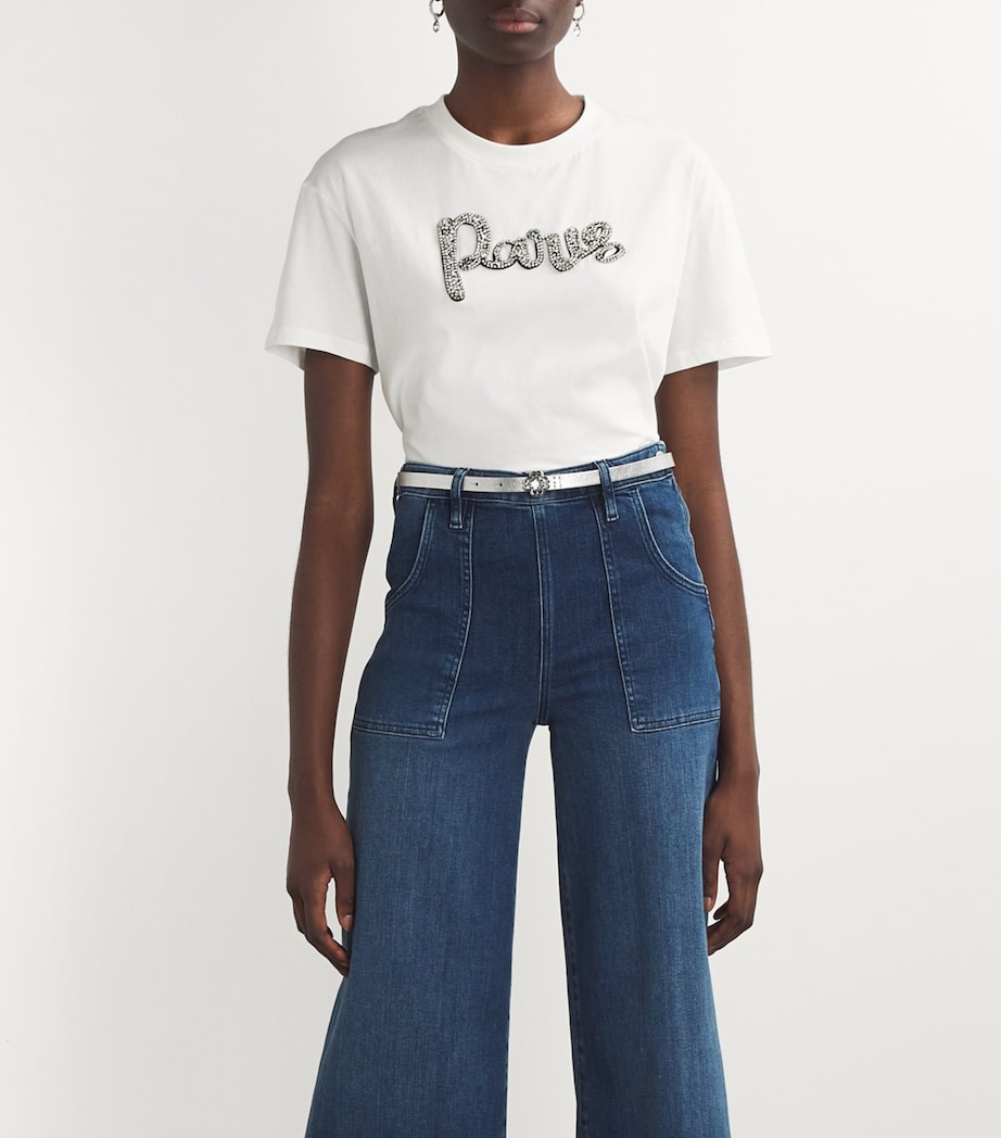 Metallic Leather Belt SILVER Image 2