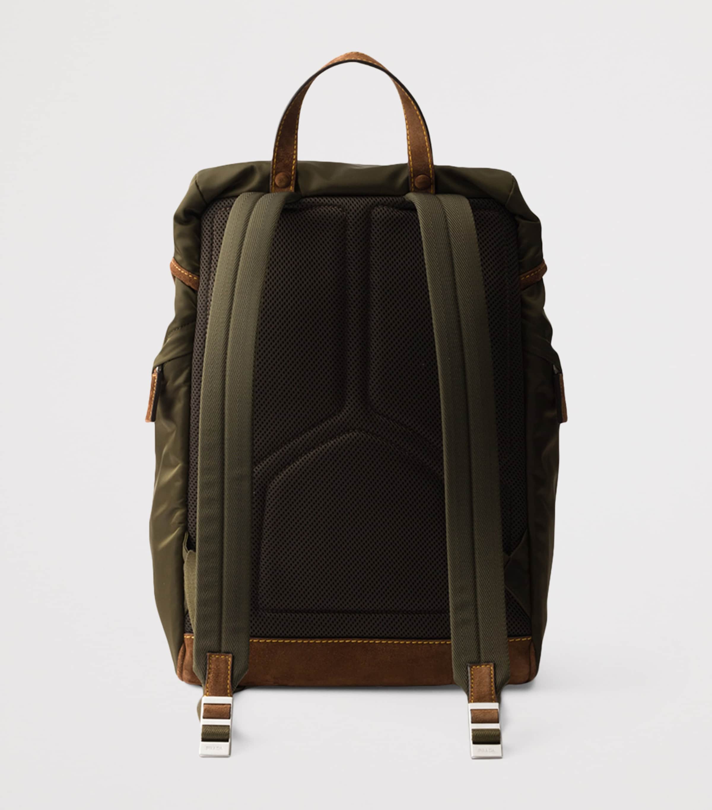 Re-Nylon and Suede Backpack F041O Image 4