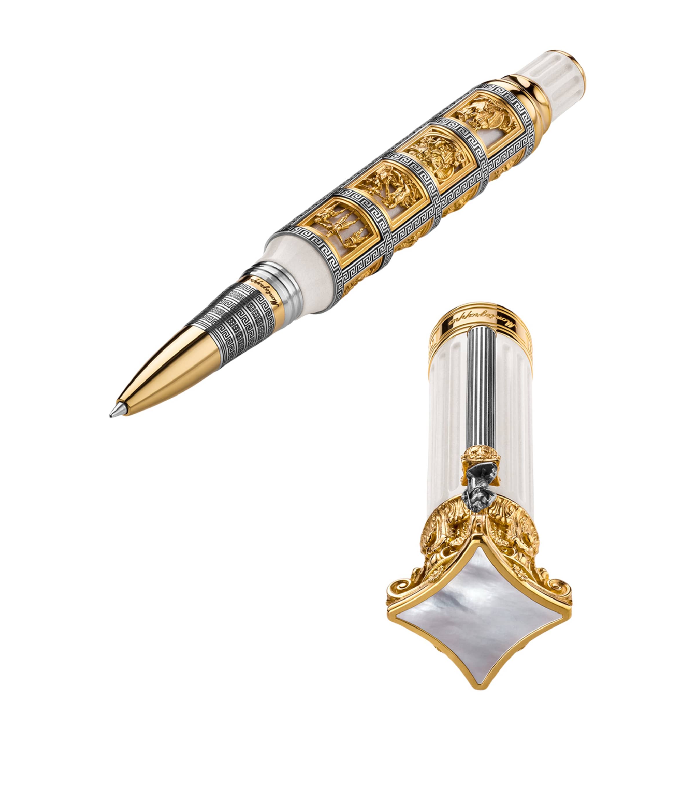 Odyssey Chapter I Rollerball Pen WHITE/GOLD/SILVER Image 2