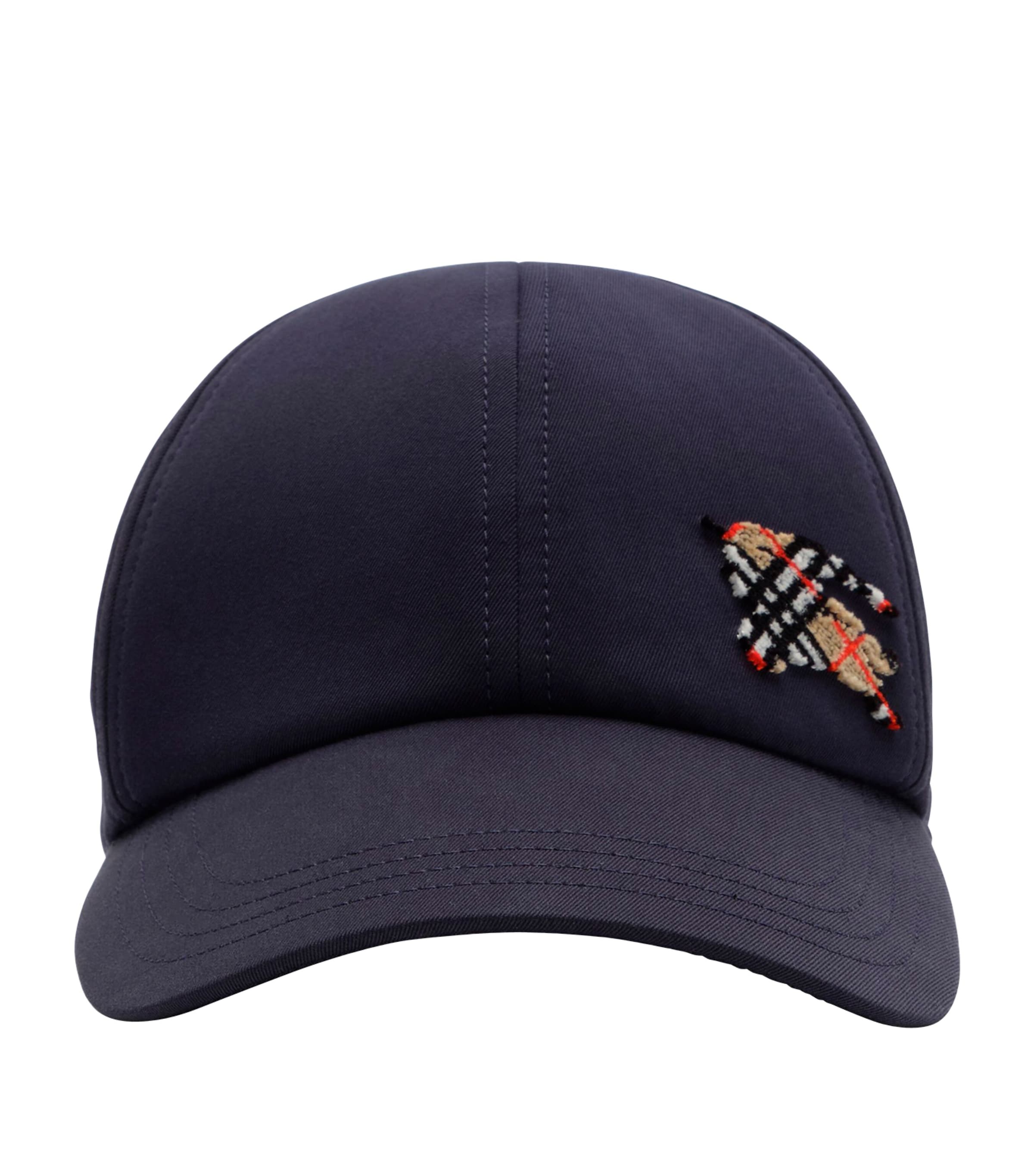 Burberry Tropical Gabardine Knight Baseball Cap Navy Image 1