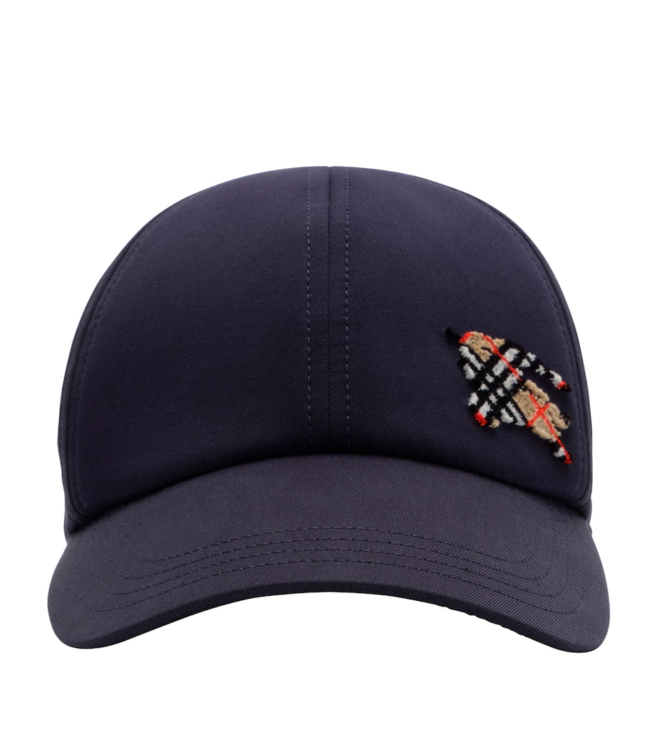 Burberry Tropical Gabardine Knight Baseball Cap Navy Image 1