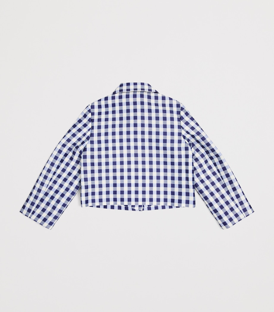 Taffeta Gingham Jacket (3-12 Years) BLUE Image 2