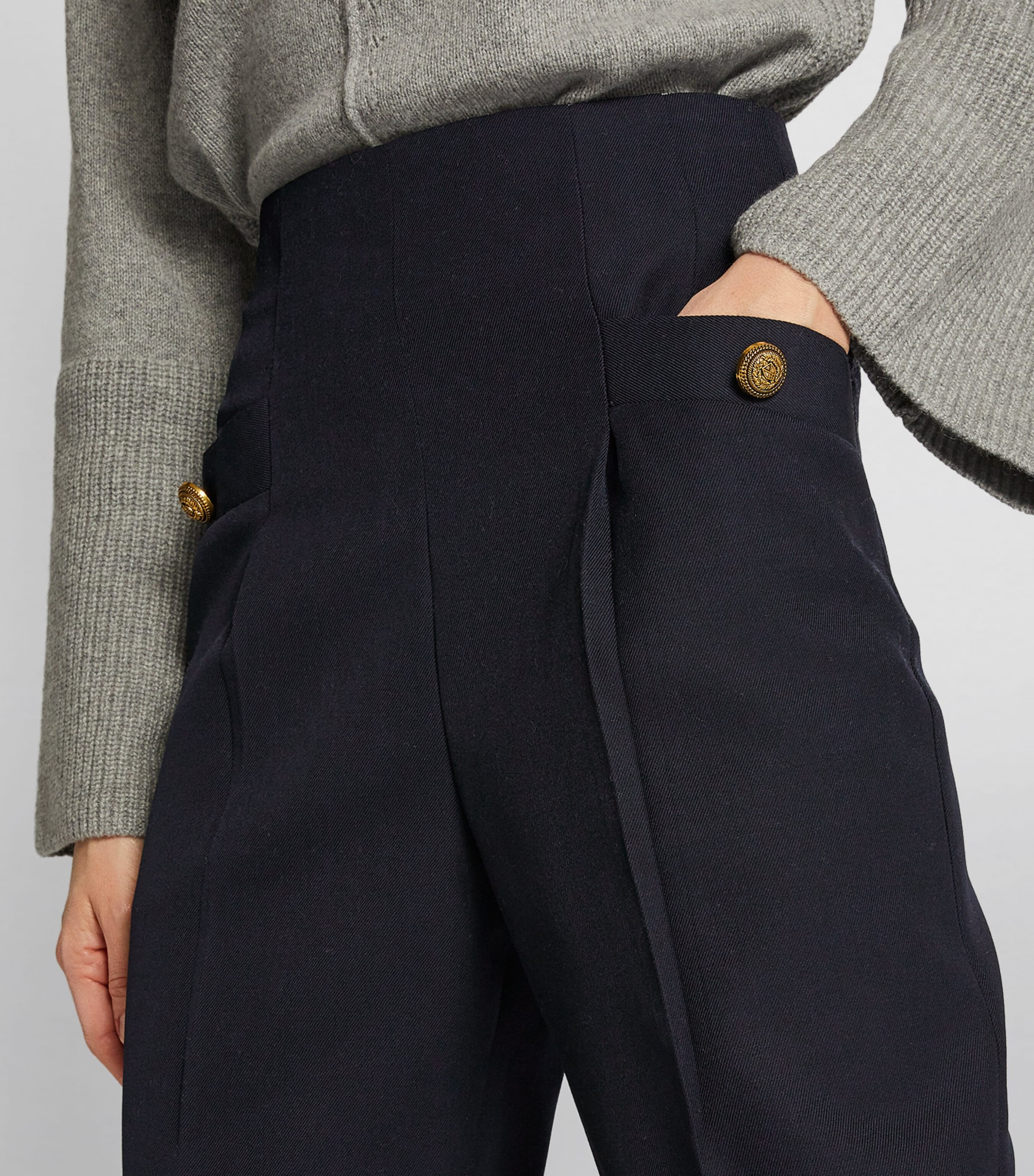 Wool-Blend Trousers NAVY BLUE Image 6