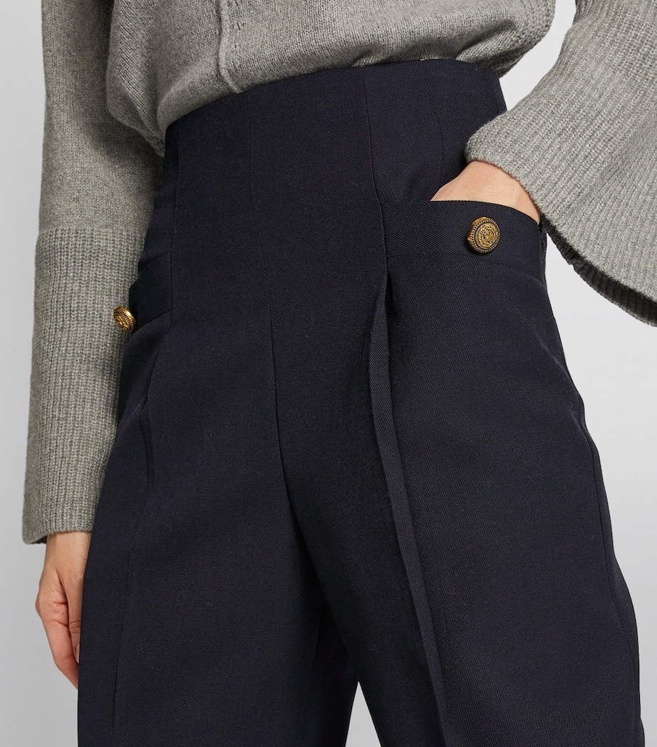 Wool-Blend Trousers NAVY BLUE Image 6
