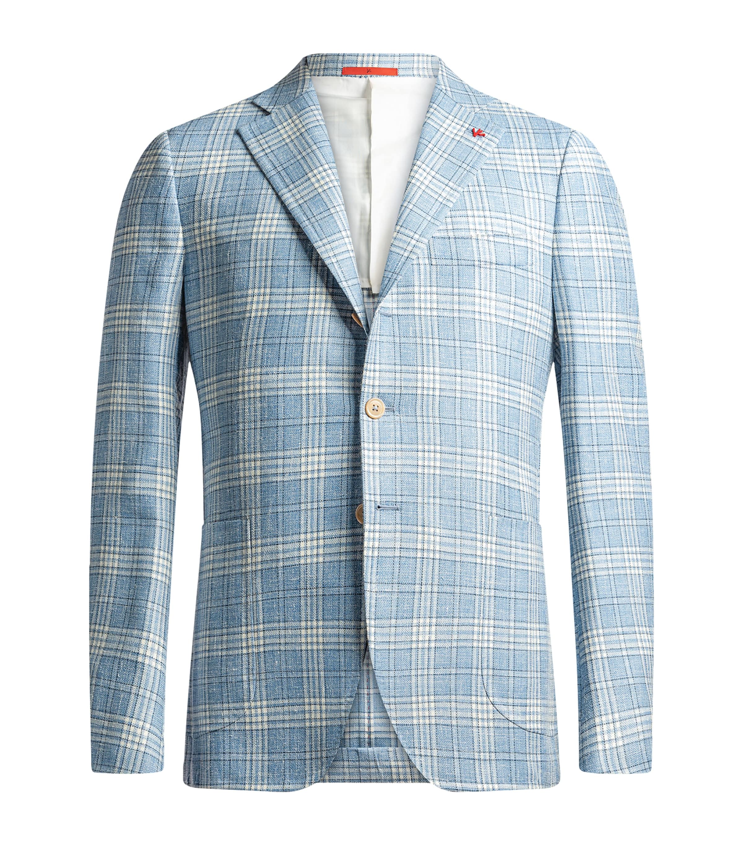 Isaia Single-breasted Blazer In Blue