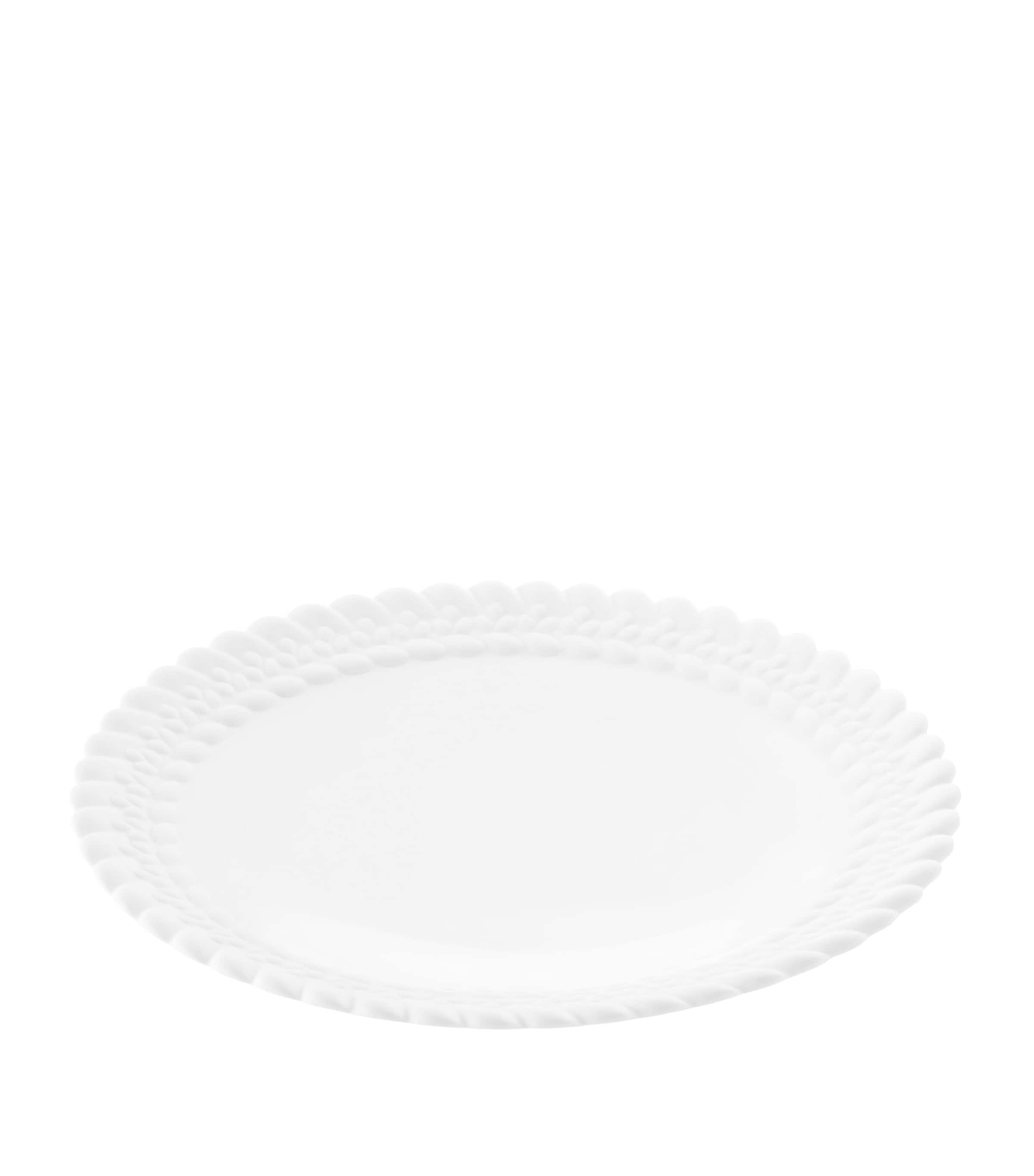 Porcelain Babylone Dessert Plate (21cm) WHITE Image 2