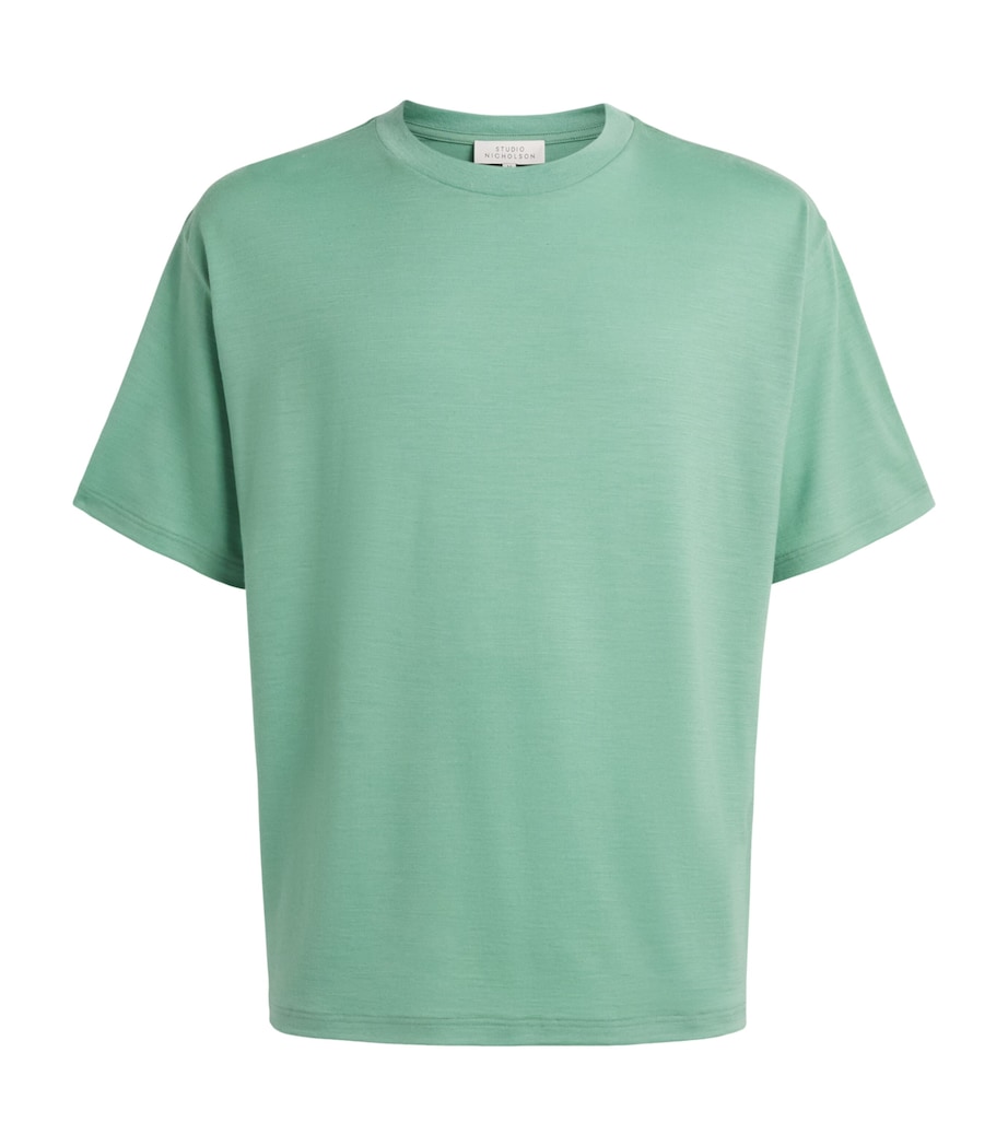 Studio Nicholson Mens Cotton Bric T-Shirt Apple Image 1