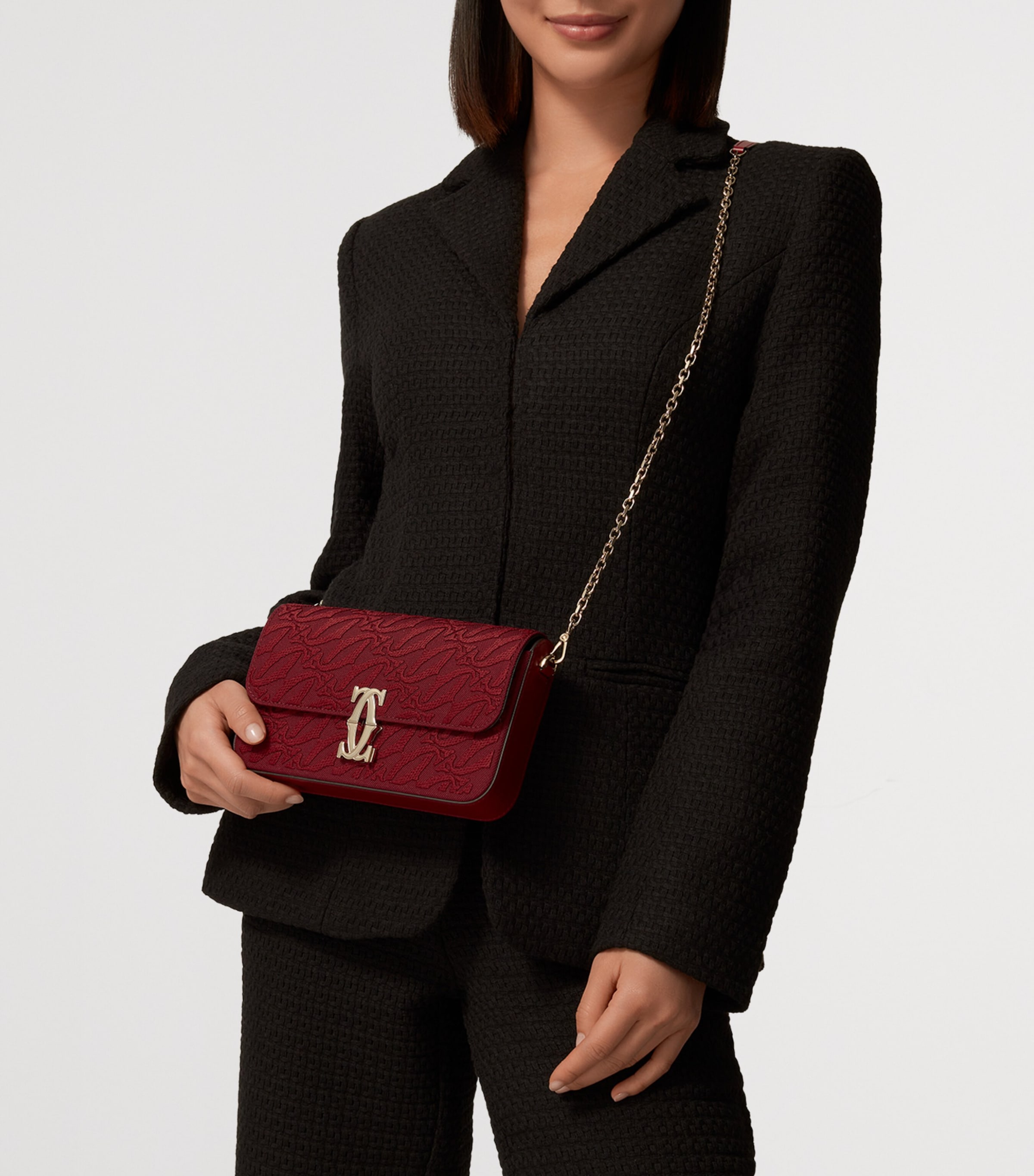 Leather Mini C de Cartier Shoulder Bag PETROL Image 2