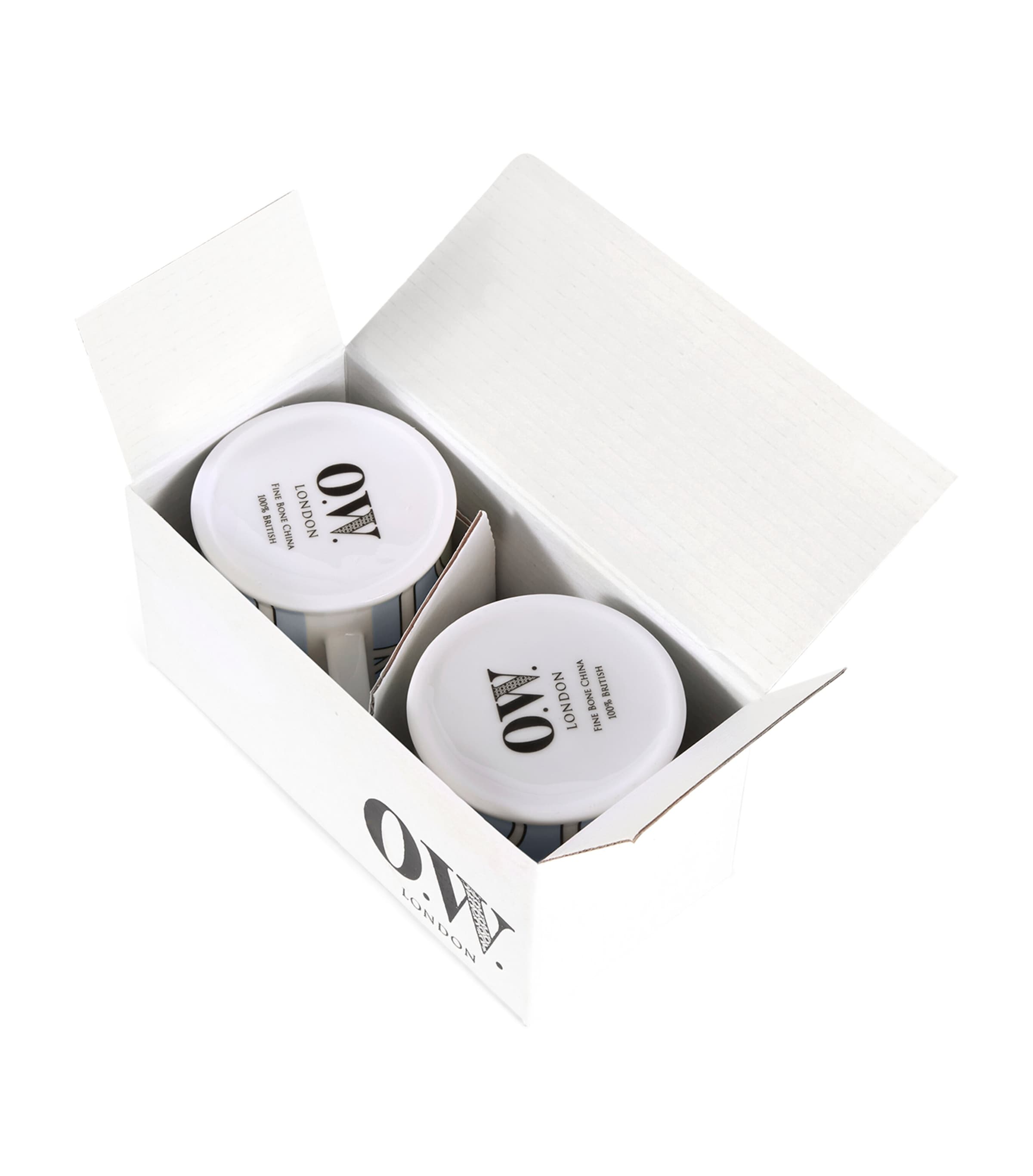 Set of 2 Loop Espresso Cups BLUE/WHITE Image 3