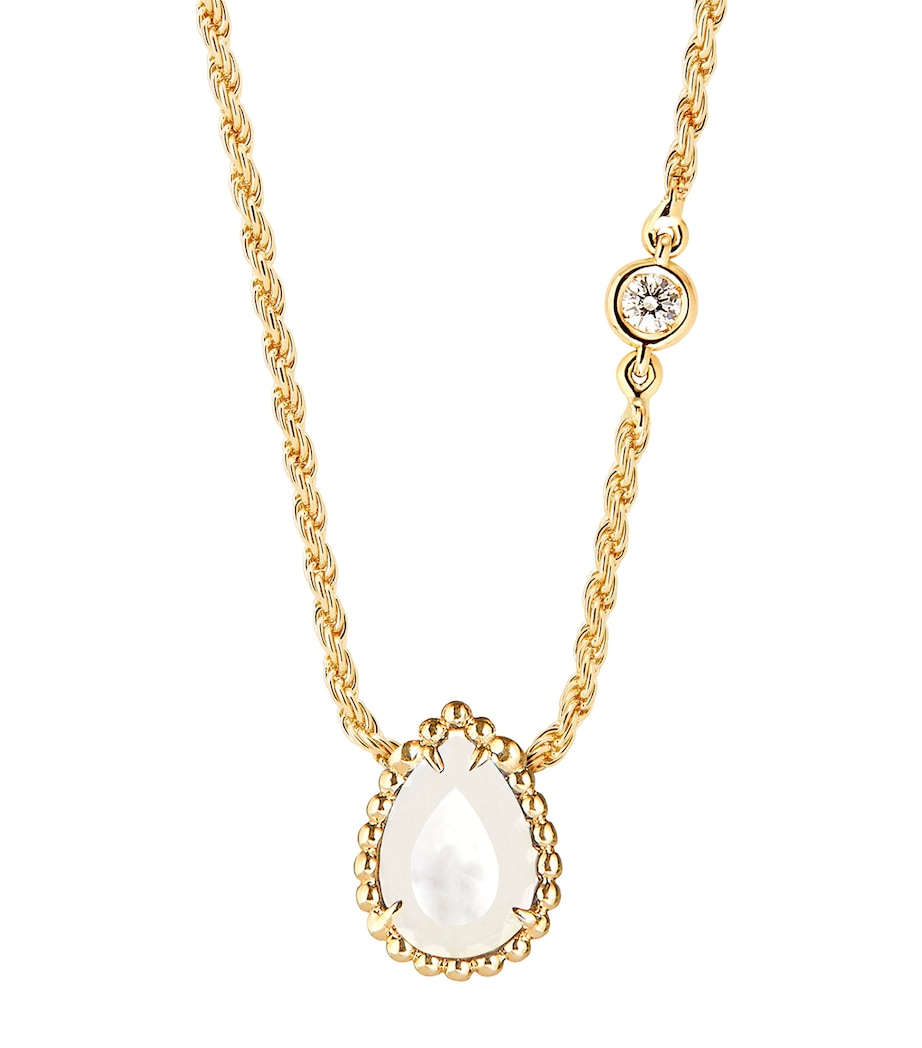 Yellow Gold, Diamond and Pinctada Maxima Serpent Bohème Necklace GOLD Image 3