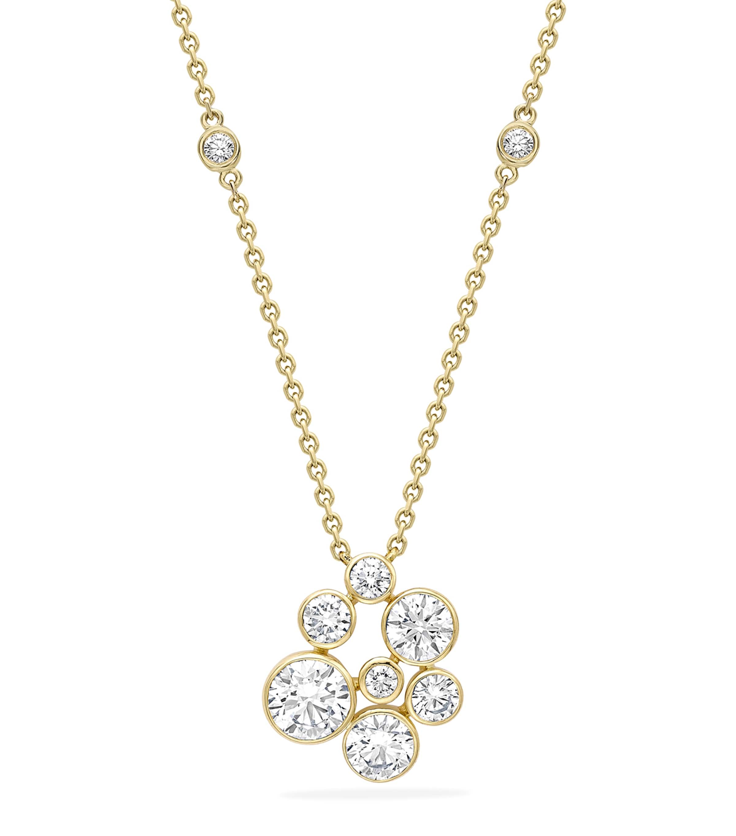 Boodles Yellow Gold And Diamond Raindance Necklace In Gold