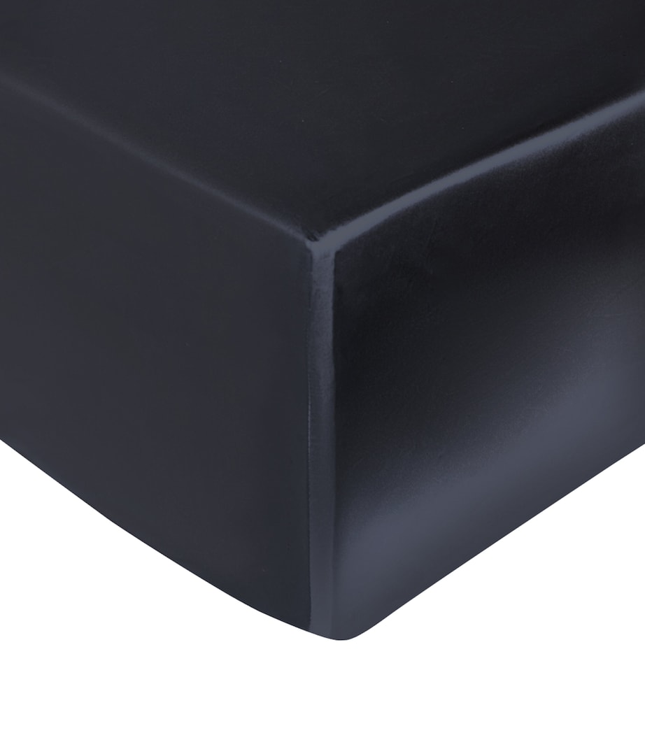 Silk Super King Fitted Sheet Set (180cm x 200cm) CHARCOAL Image 2