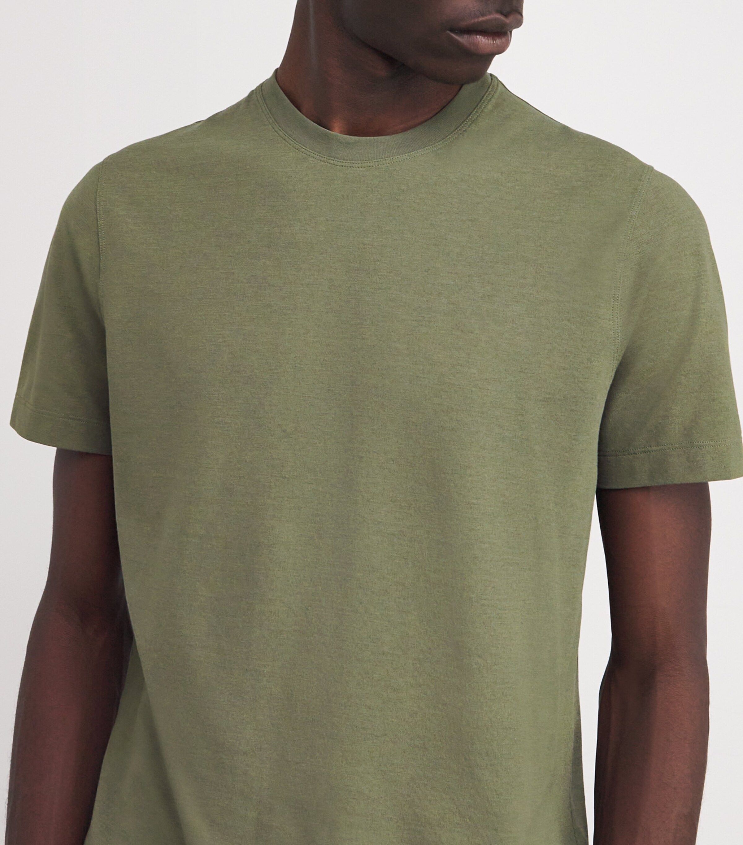 slowear Mens IceCotton T-Shirt Oliva Image 6