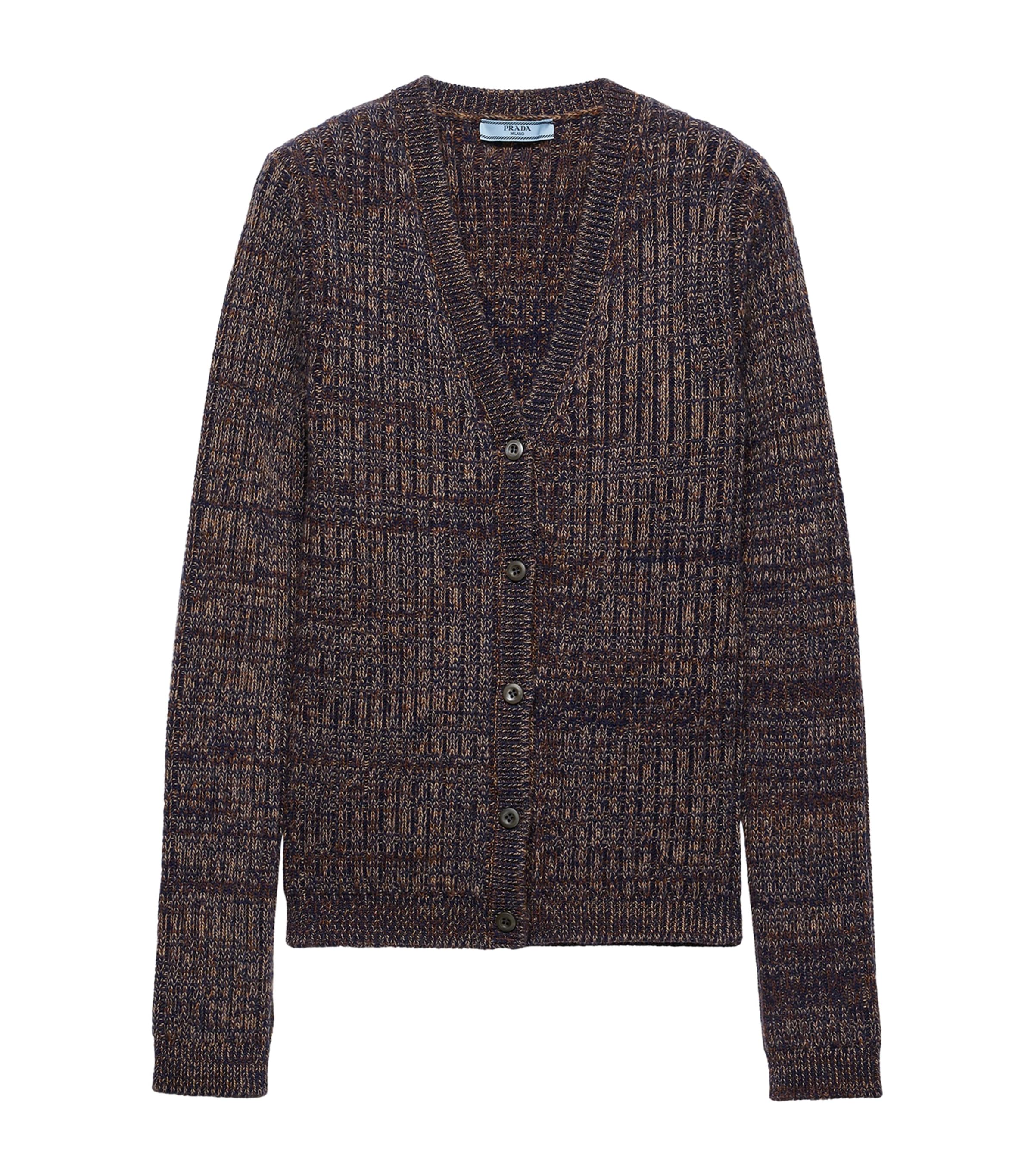 Wool-Cashmere Mouliné Cardigan F0XB7 Image 1