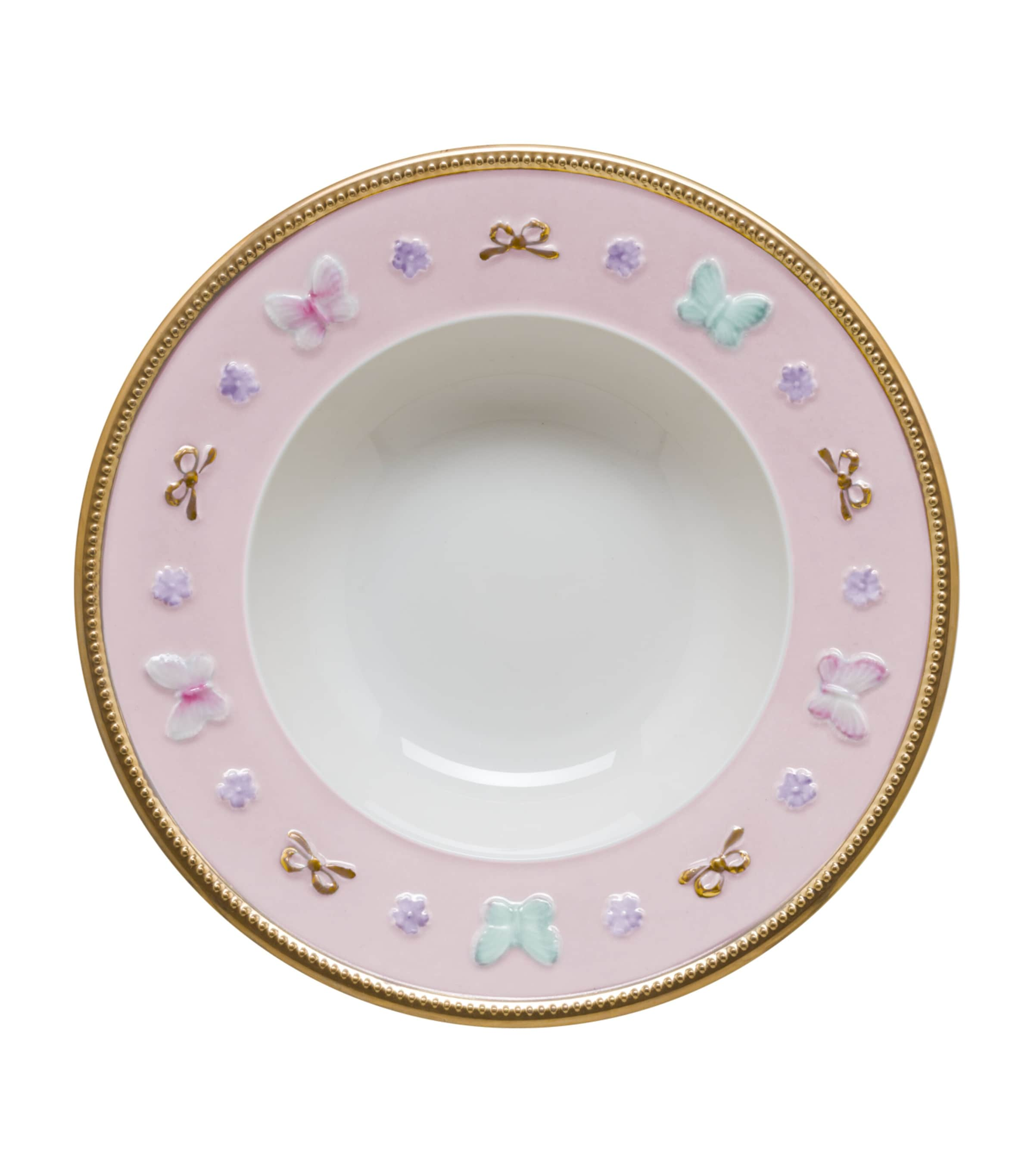 Villari Blooming Butterfly Dinner Plate In Pink