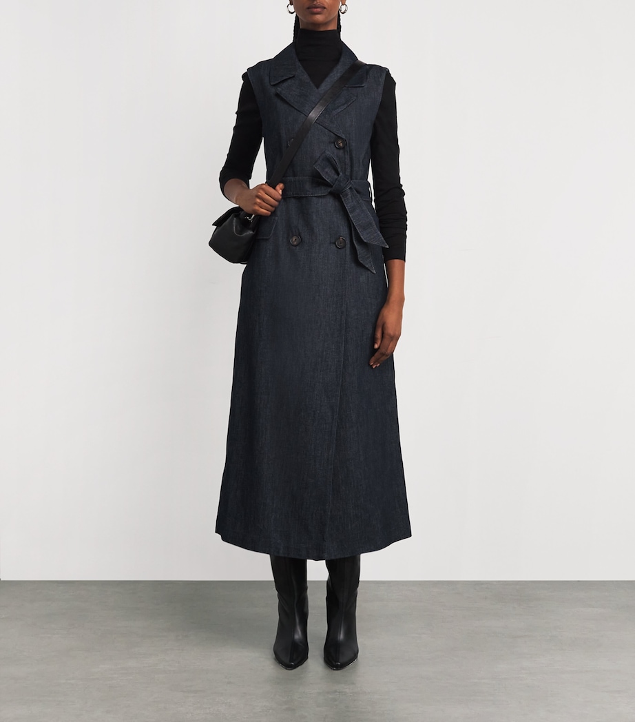 Denim Double-Breasted Midi Dress ULTRAMARINE Image 2