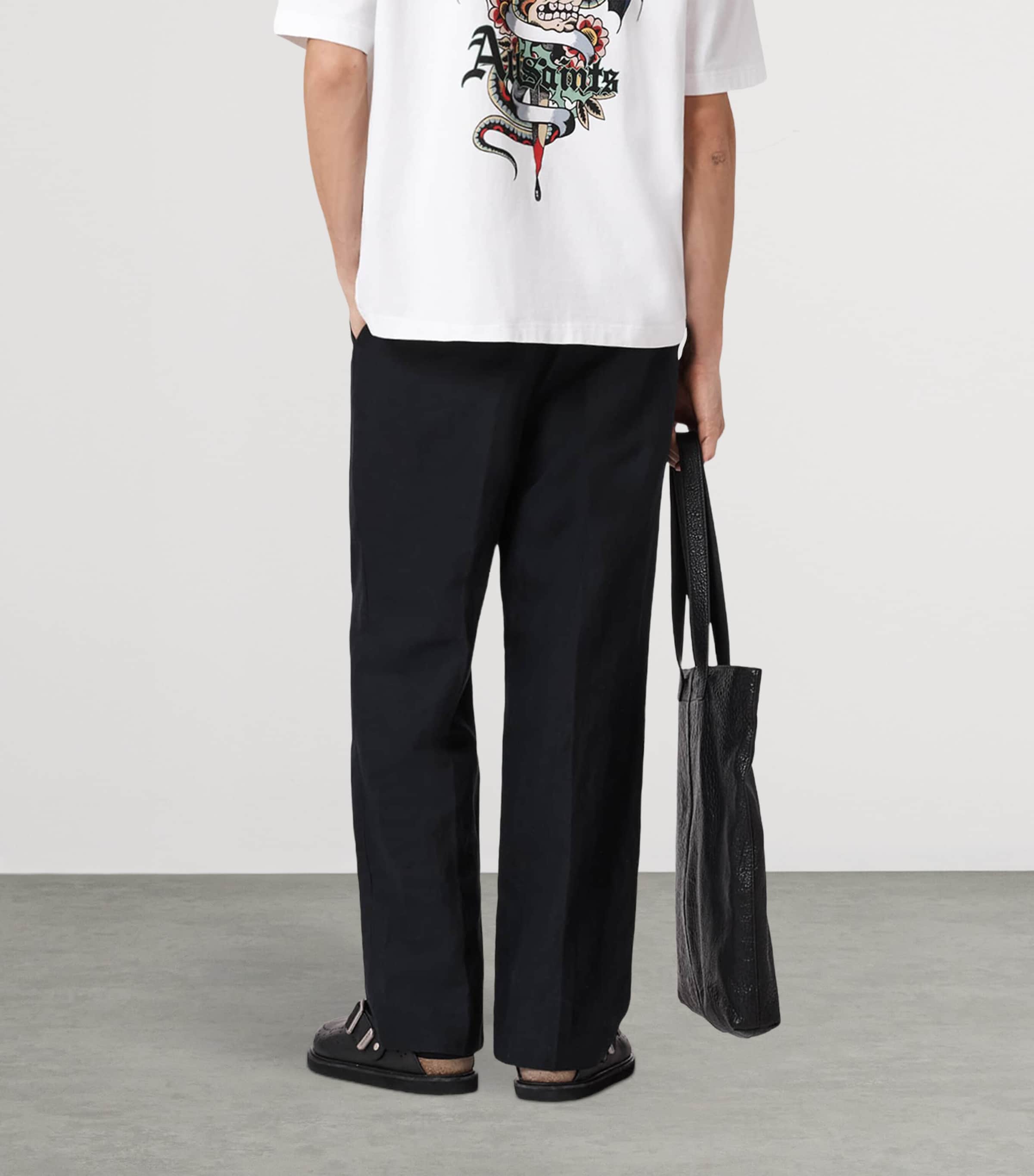 AllSaints Mens Organic Cotton Blade T-Shirt Optic White Image 6