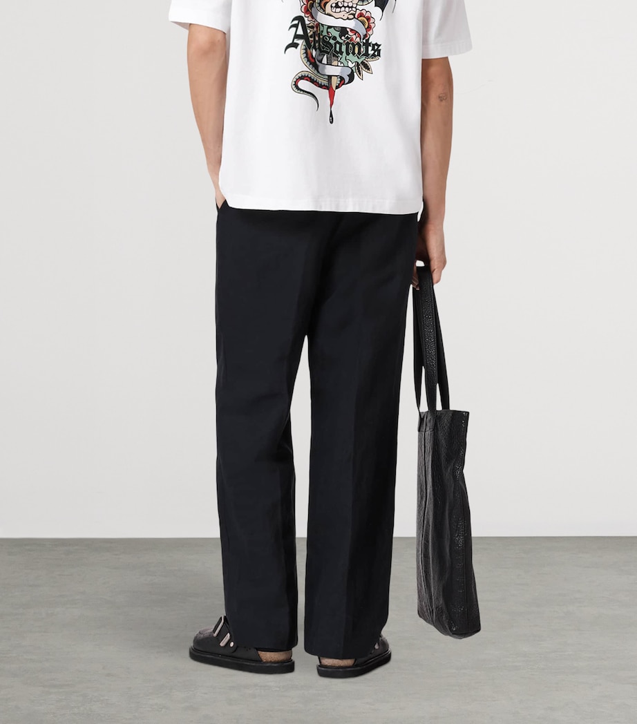 AllSaints Mens Organic Cotton Blade T-Shirt Optic White Image 6