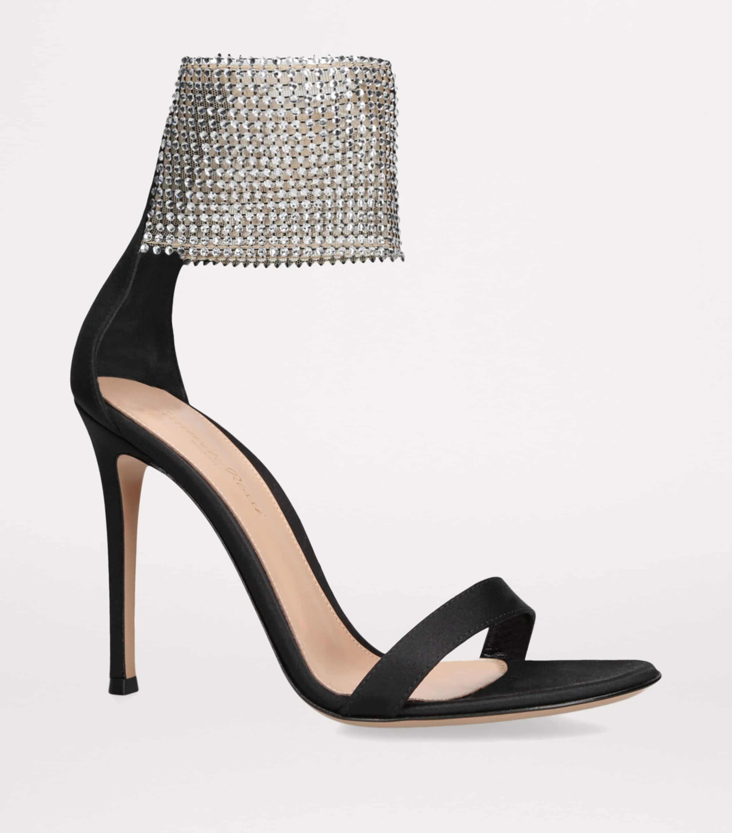Gianvito Rossi Embellished Adore Heeled Sandals 105 Black Image 3