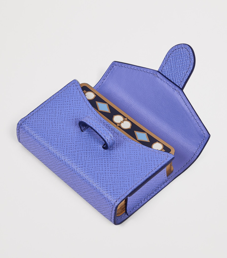 Smythson Calfskin Panama Playing Cards and Case Set Ultra Violet Image 2
