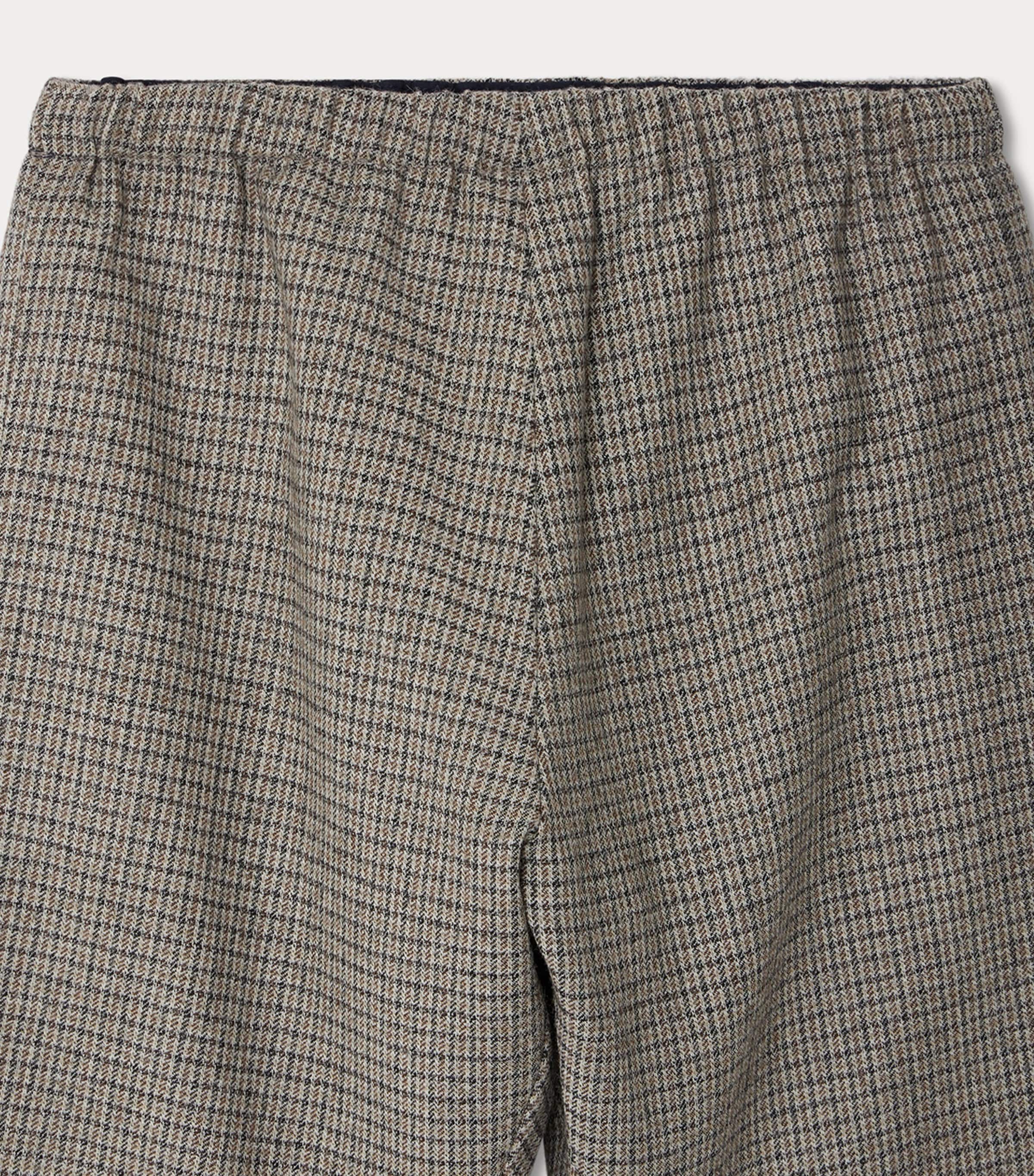 Wool Houndstooth Elasticated-Waist Trousers (6-18 Months) CA TAUPE Image 3