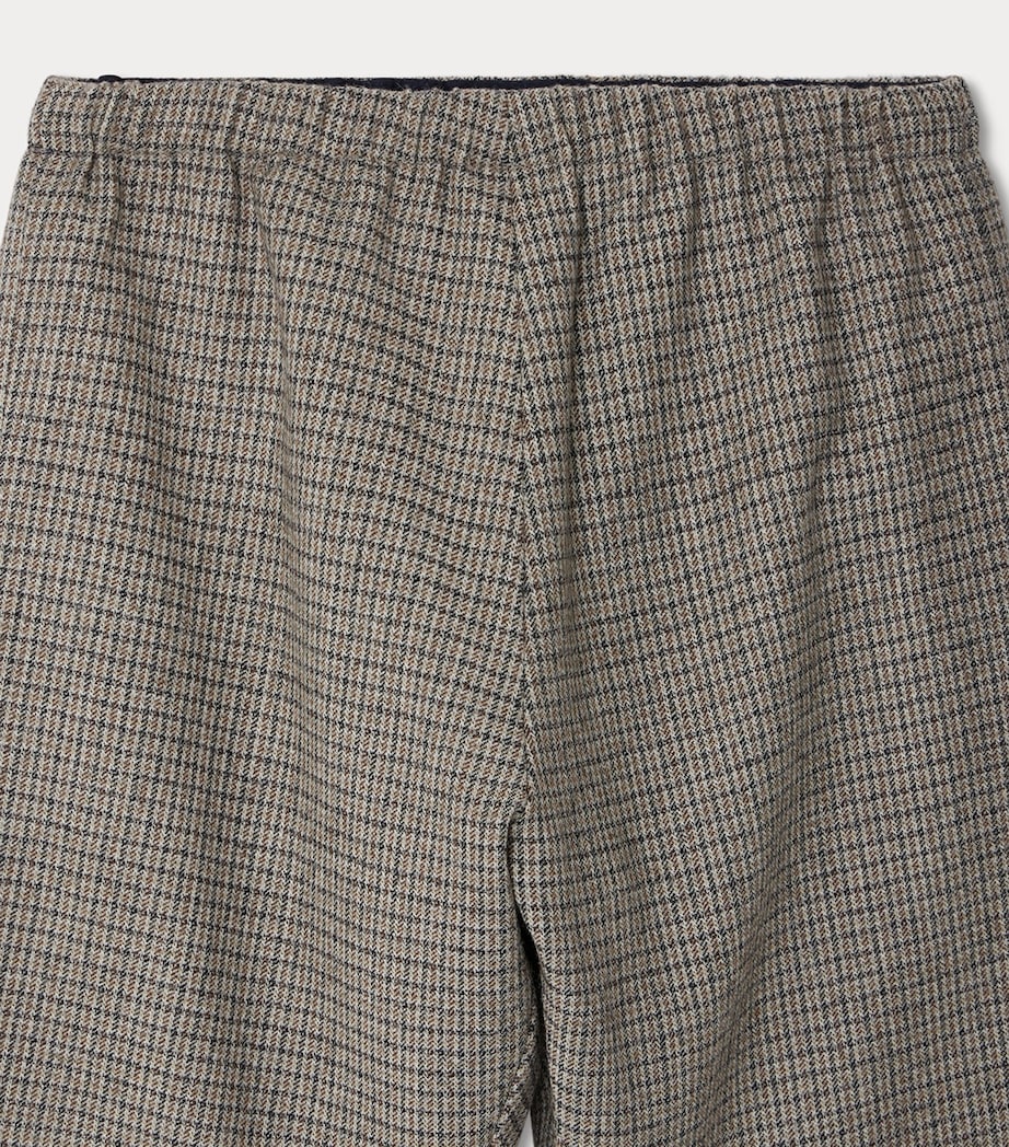 Wool Houndstooth Elasticated-Waist Trousers (6-18 Months) CA TAUPE Image 3