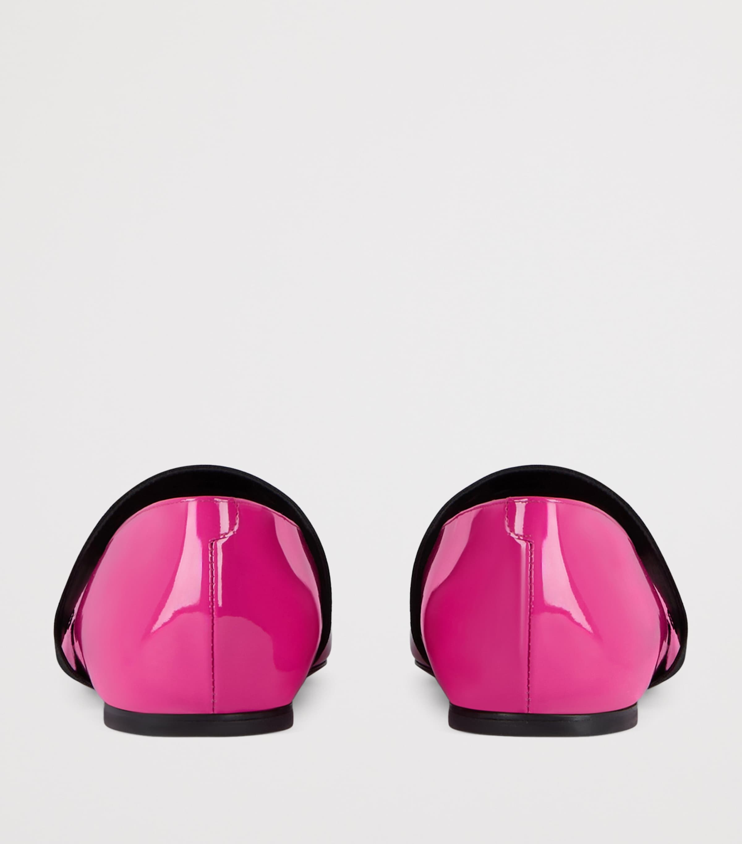 Patent Leather Square-Toe Ballet Flats FUCHSIA Image 5