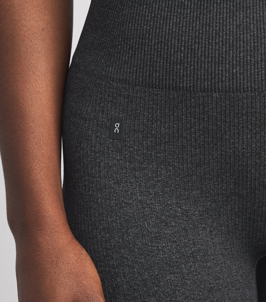 On Womens Knitted Studio Leggings Ember Heather Image 3