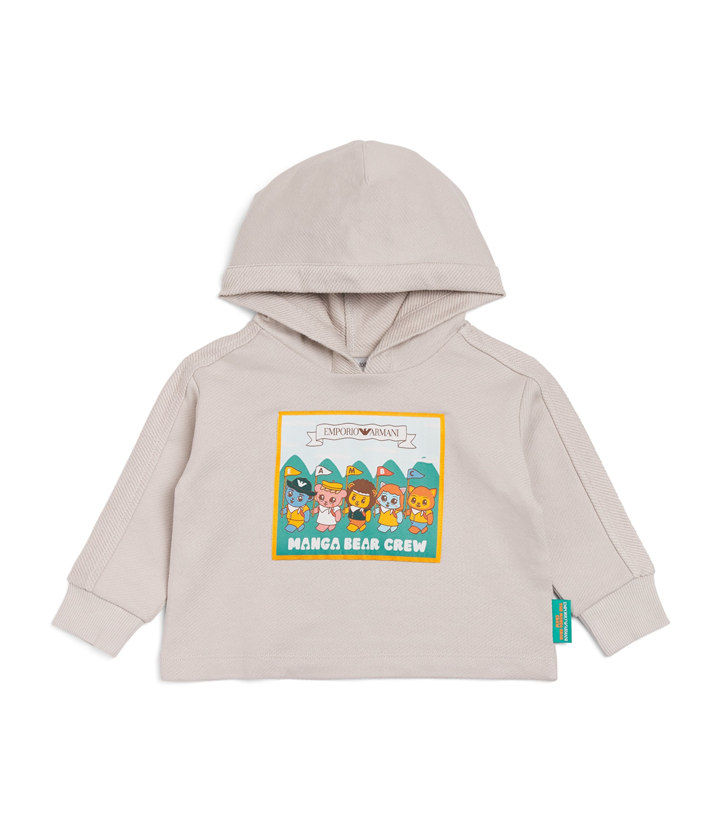 Emporio Armani Kids Cotton Manga Bear Crew Hoodie (6-36 Months) | Baby Clothing | Sweatshirts & Tracksuits | Designers | Emporio Armani