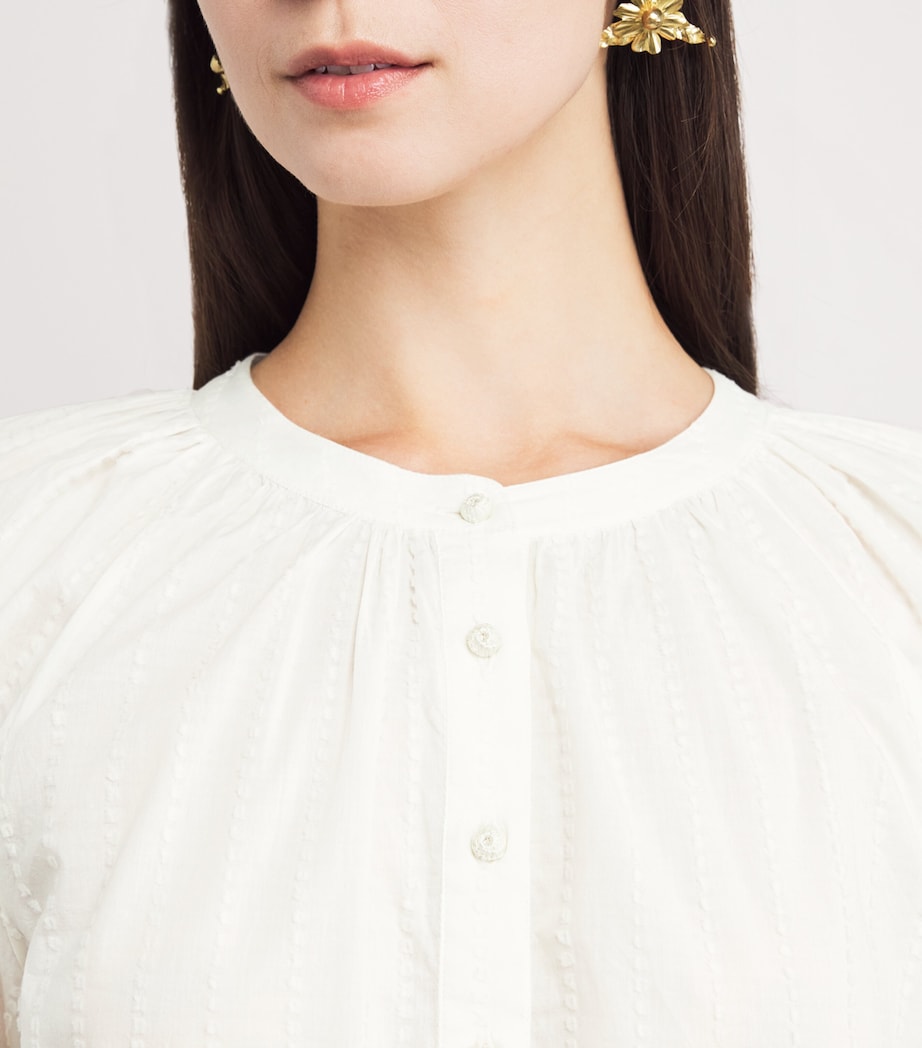 Cotton Lace-Trim Faye Blouse PRISTINE Image 6