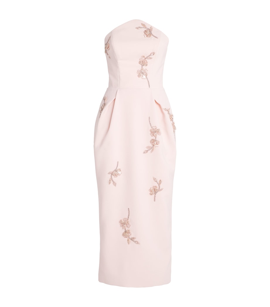 Embellished Strapless Lisa Midi Dress PALE PINK Image 1