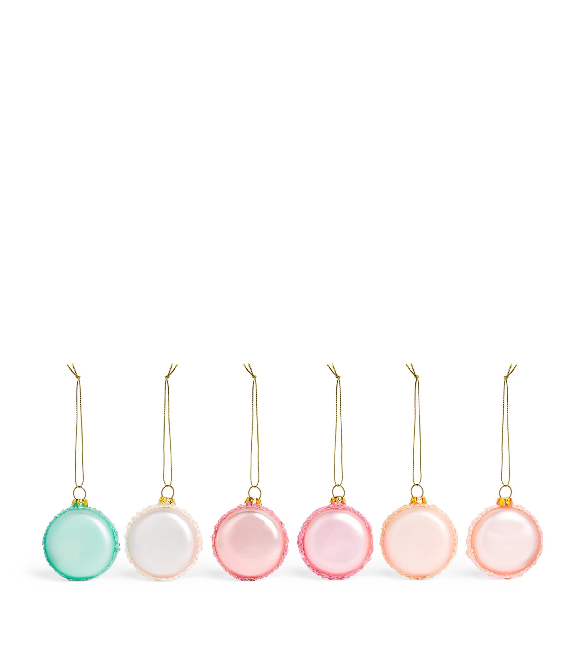 Harrods Set Of 4 Macaroon Baubles In Multi