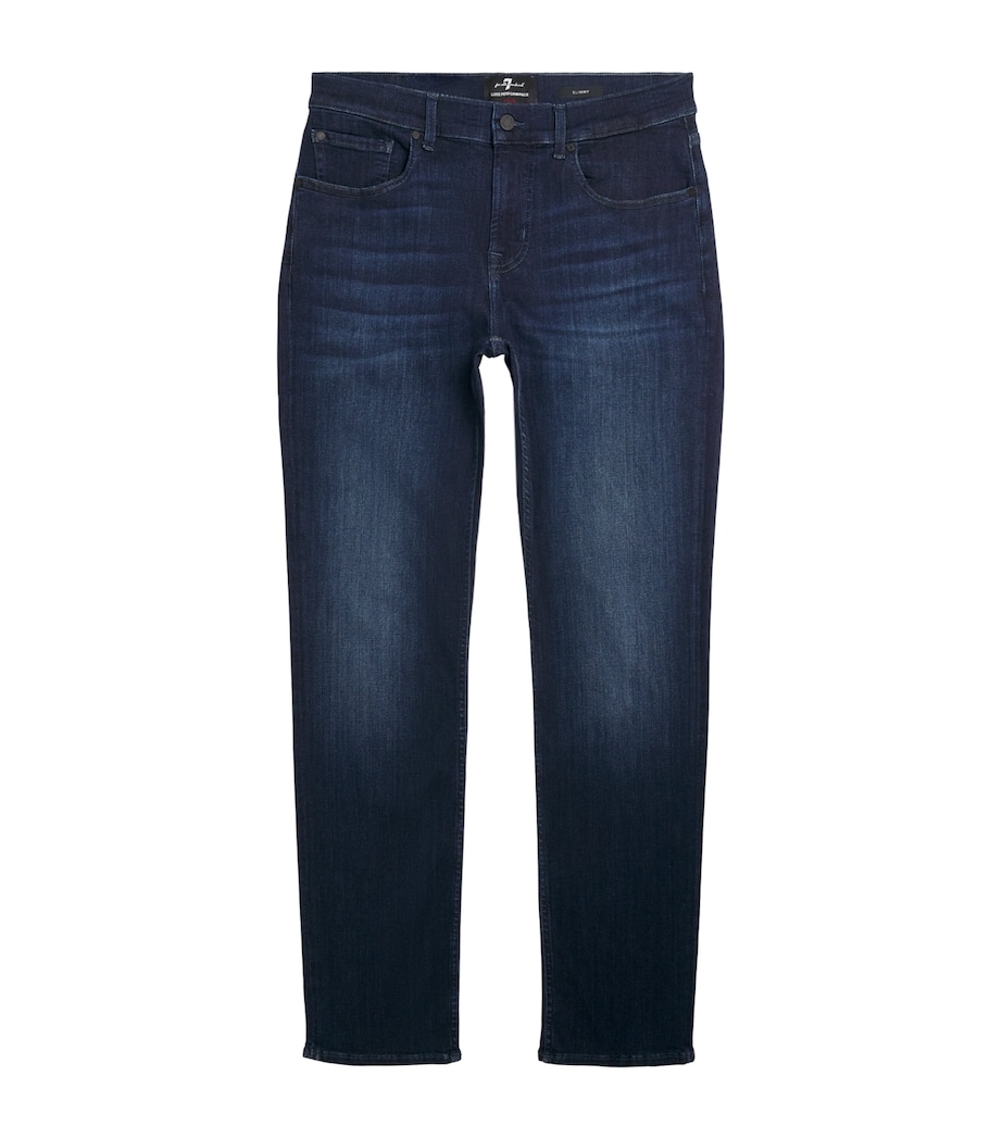 7 For All Mankind Mens Slimmy Lux Performance Plus Jeans Deep Blue Image 1