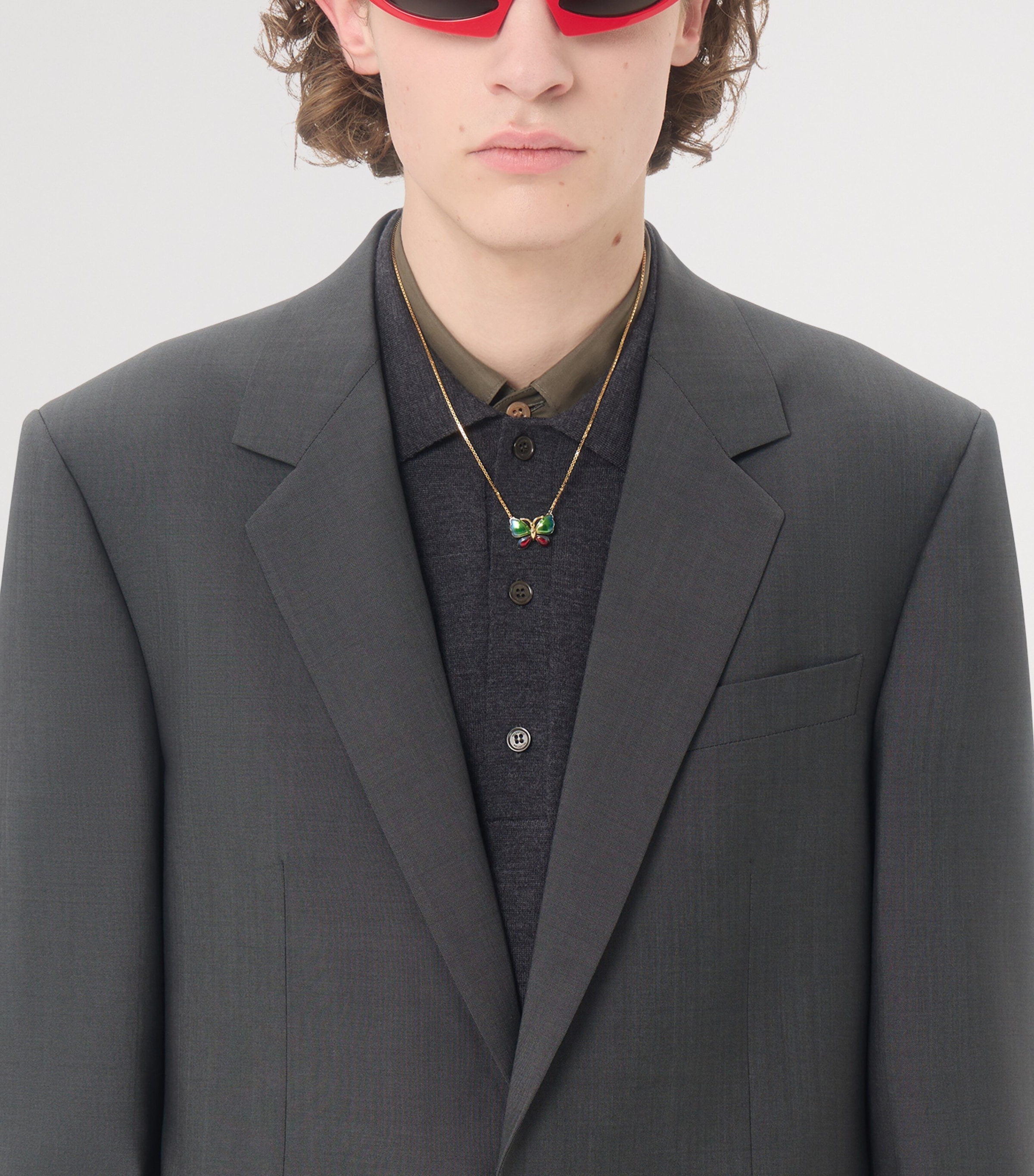 Valentino Mens Mohair-Wool Single-Breasted Blazer Image 6
