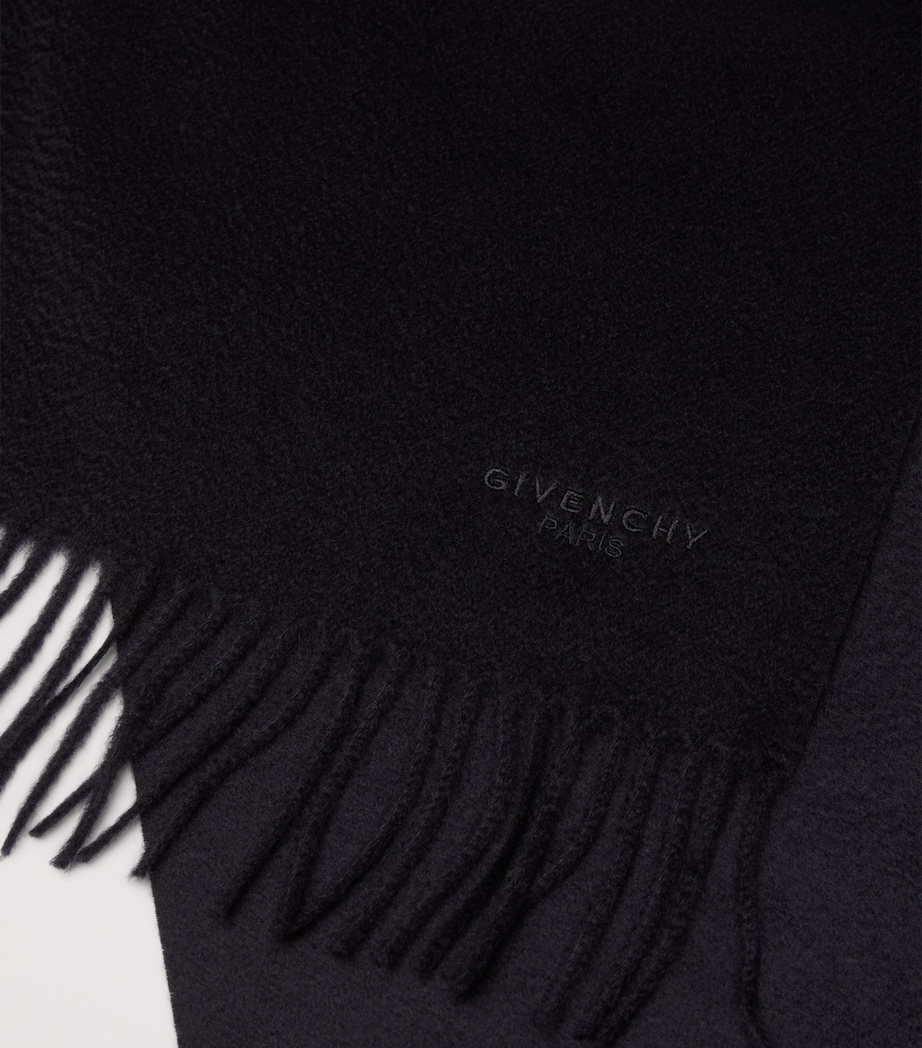 Cashmere Logo Scarf NAVY Image 2