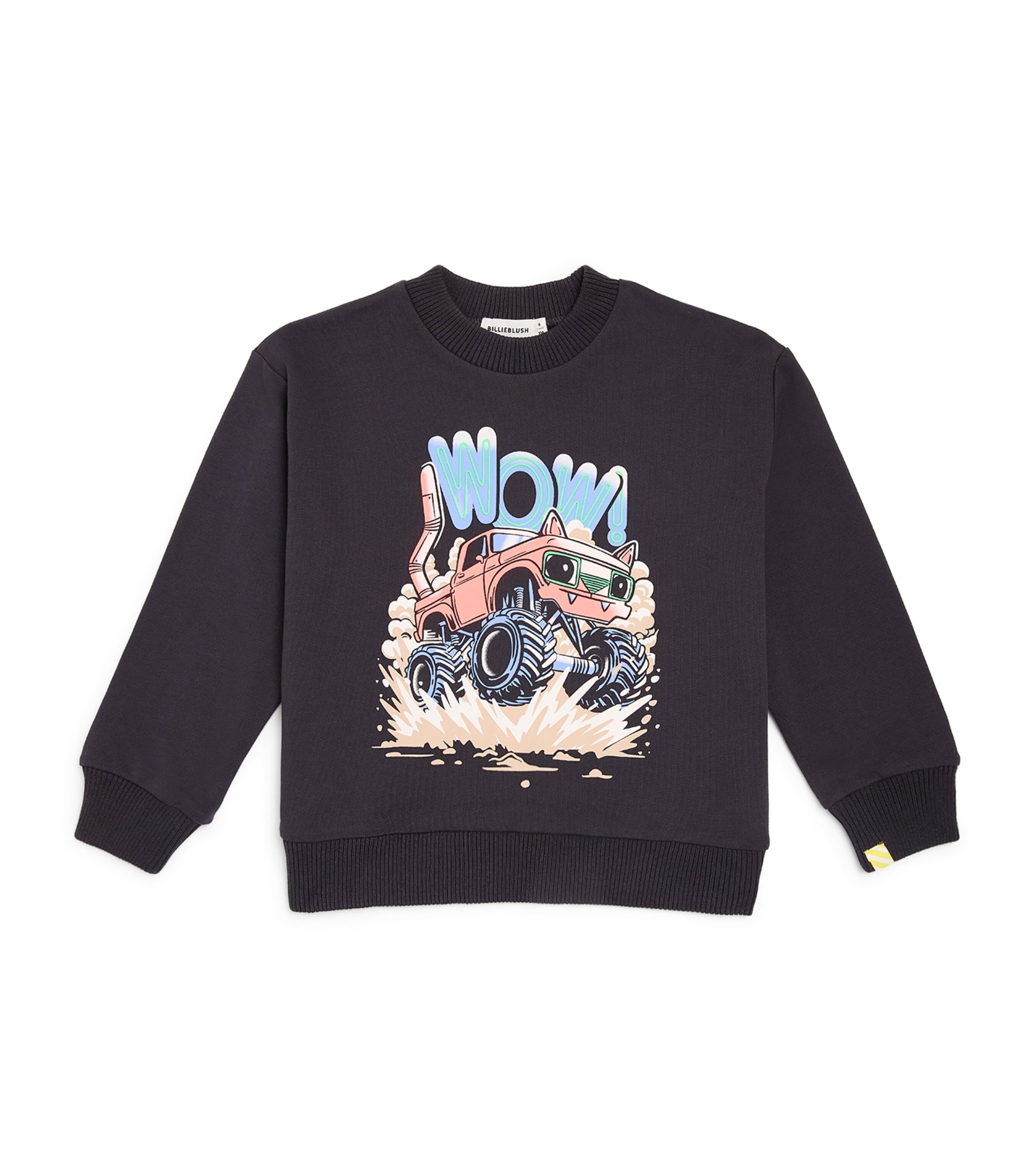 Billieblush Cotton Graphic Sweatshirt In Gray