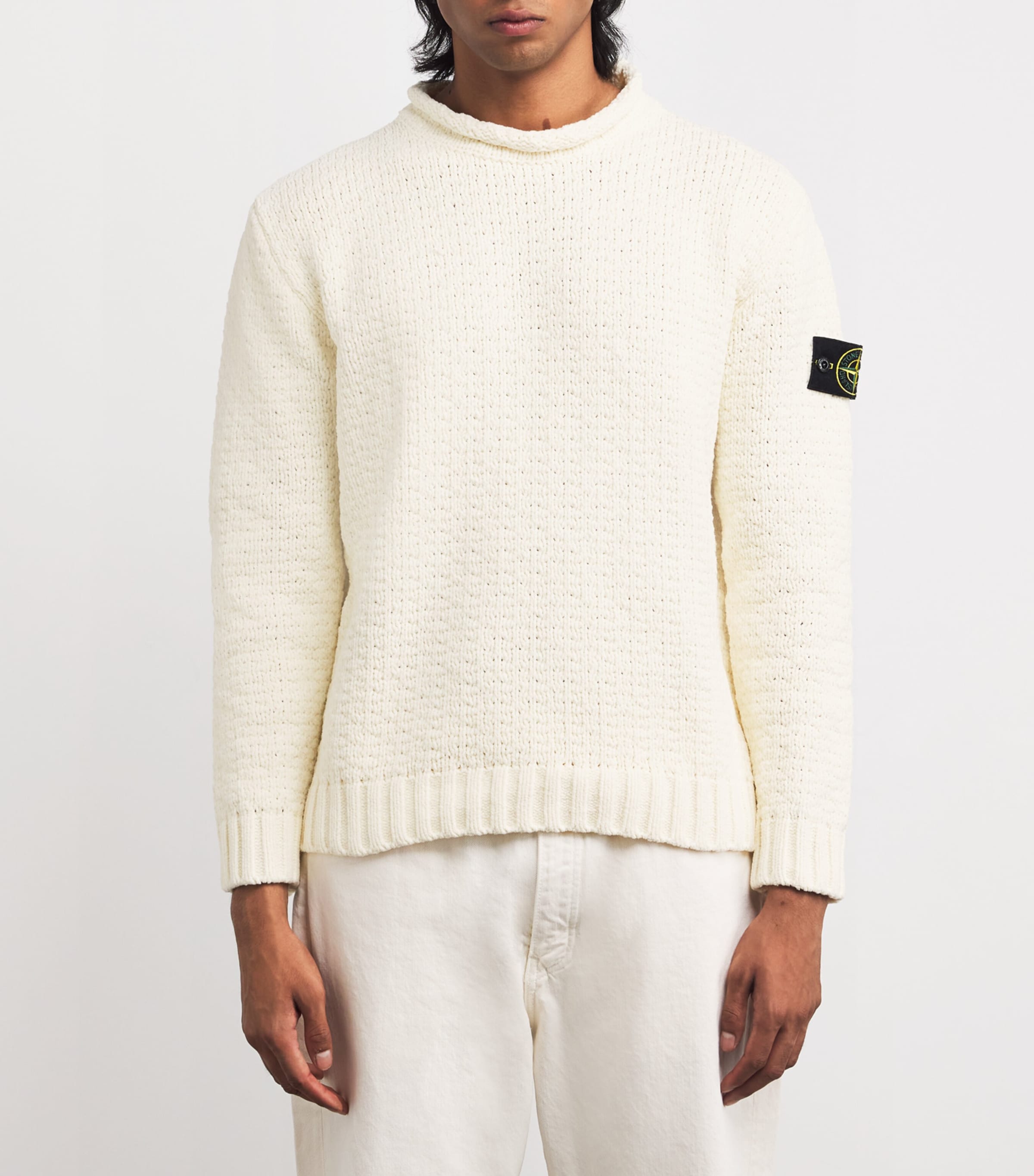 Cable-Knit Rollneck Sweater V0093 Image 3