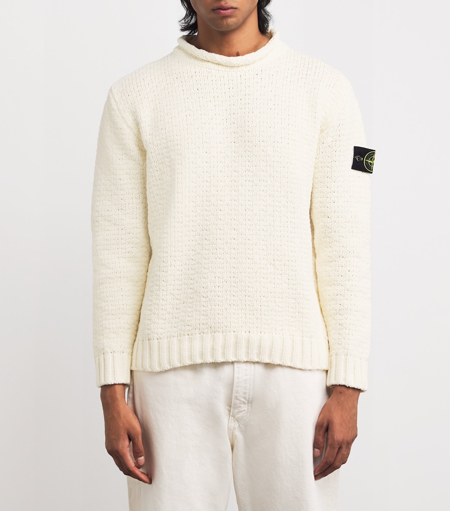 Cable-Knit Rollneck Sweater V0093 Image 3