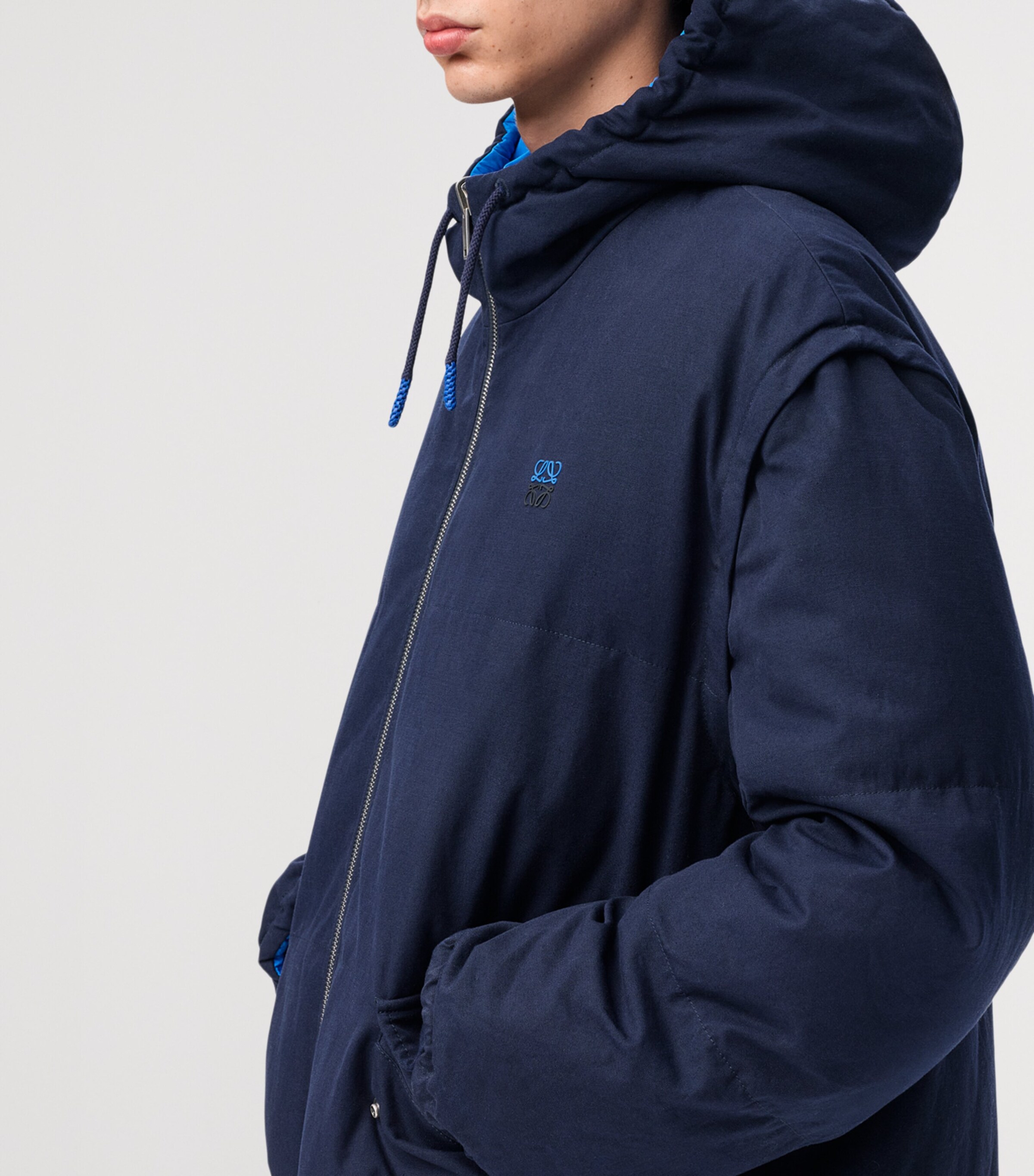 LOEWE Mens Reversible Padded Jacket Navy/blue Image 8