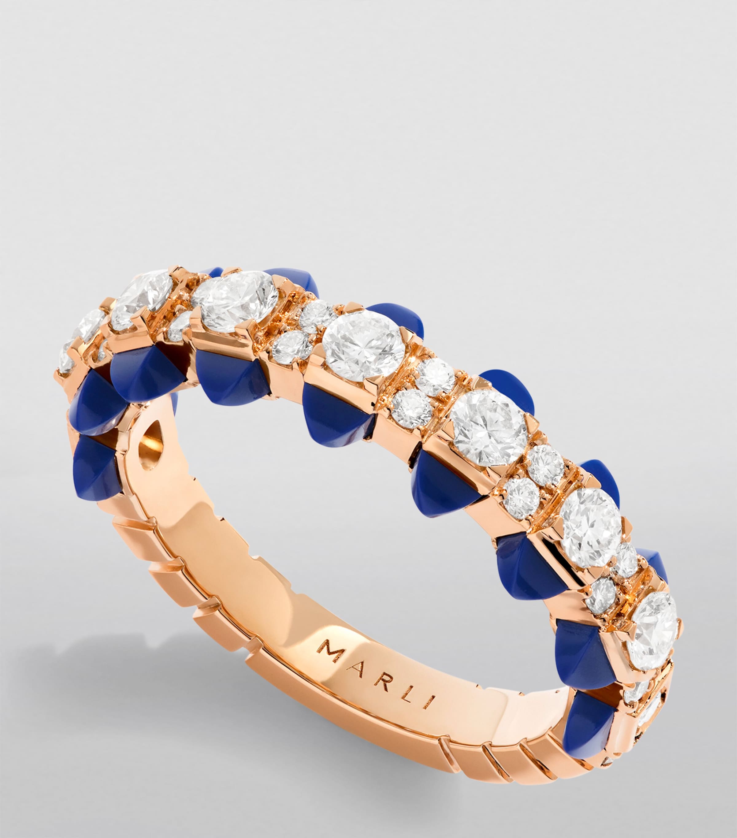 Rose Gold, Diamond and Lapis Lazuli Tip-Top Ring ROSE GOLD Image 2
