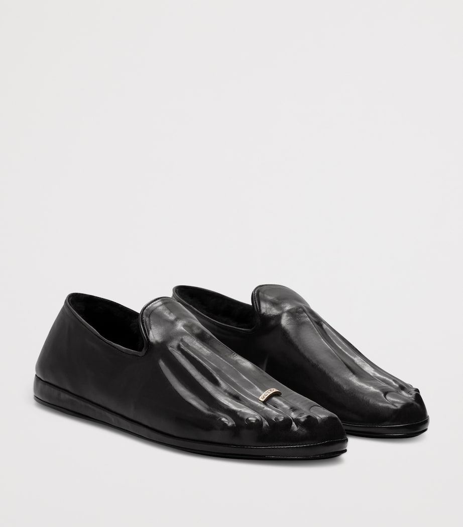 Leather Trompe-l’Oeil Loafers 992 BLACK/GREY Image 4